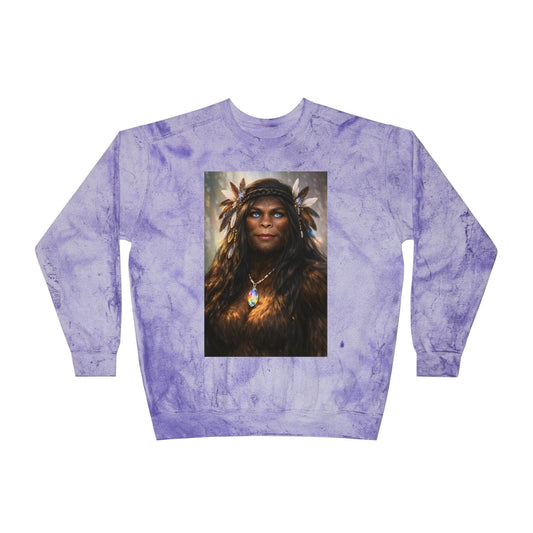 Sasquatch Royal Guardian, Eyes of the Living Rainbow- Crewneck Sweatshirt