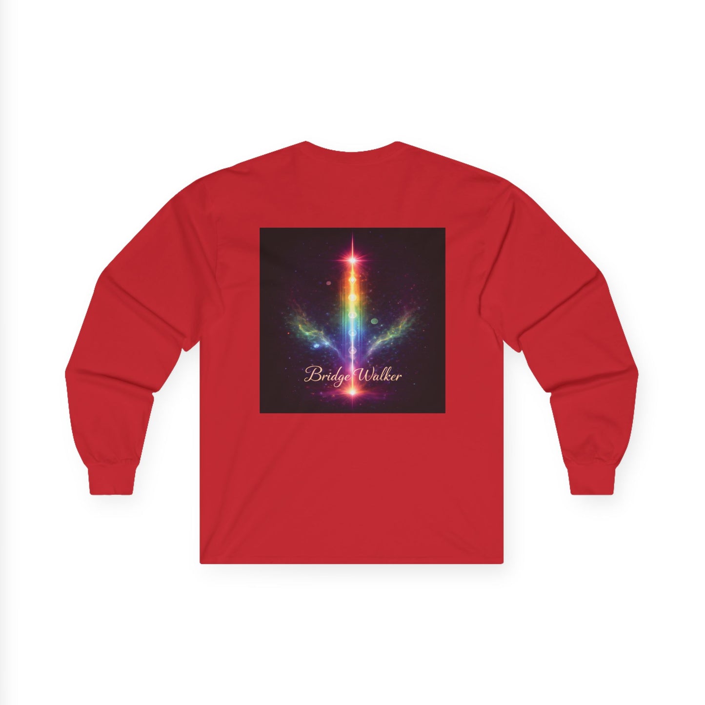Long Sleeve Tee — "Bridge Walker" Spiritual Cosmic Portrait