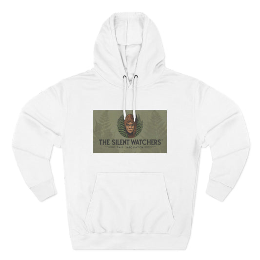 Fleece Hoodie - Female Sasquatch Hiding in the Fern The Silent Watcher