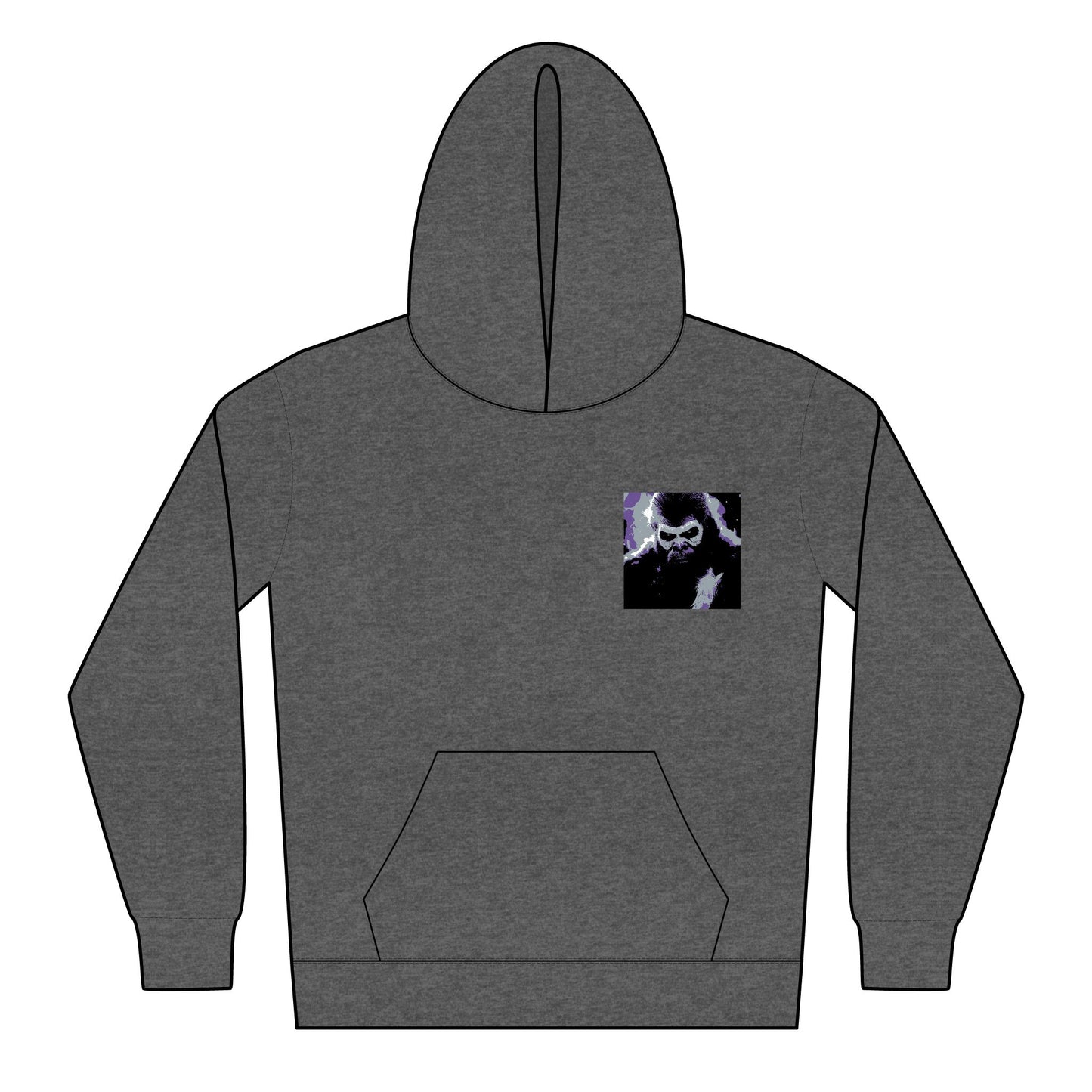 Youth Hoodie — Handsome Sasquatch Guardian with Rainbow Face Paint