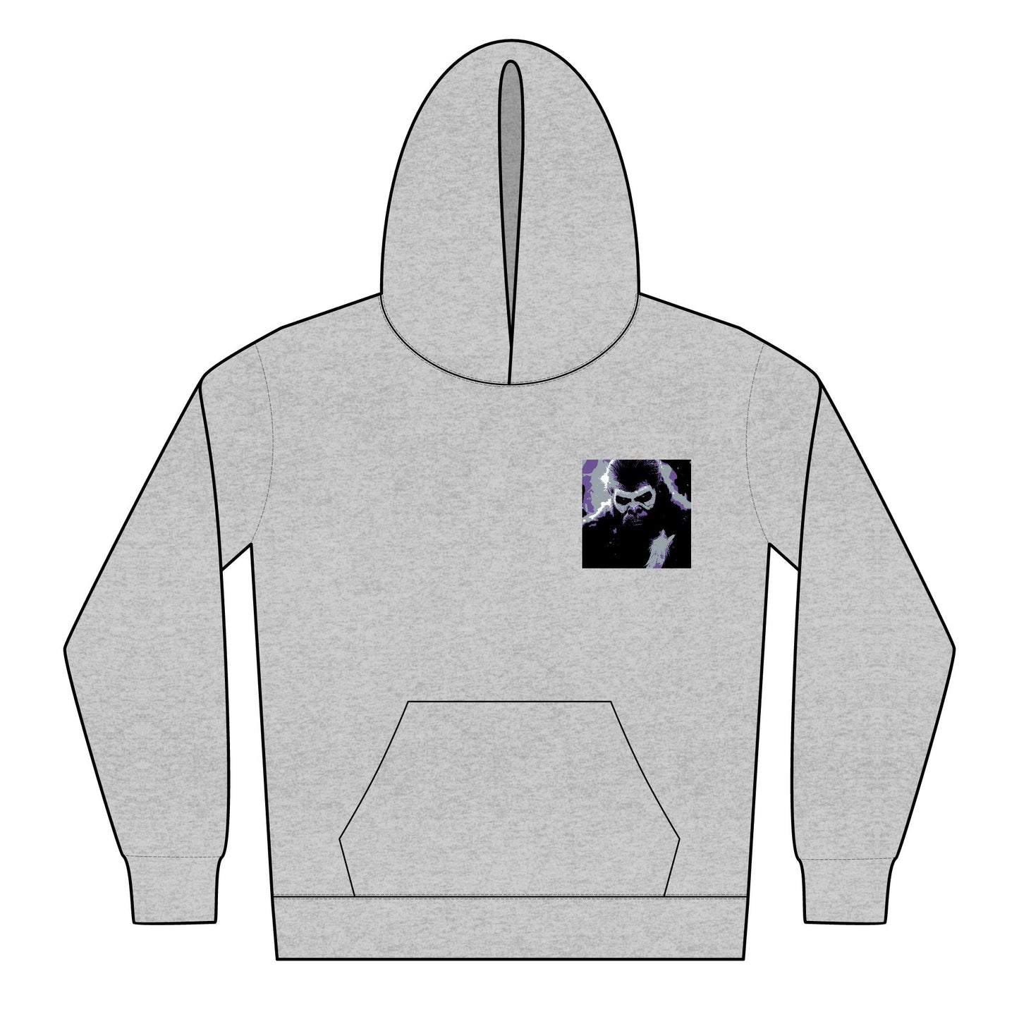 Youth Hoodie — Handsome Sasquatch Guardian with Rainbow Face Paint