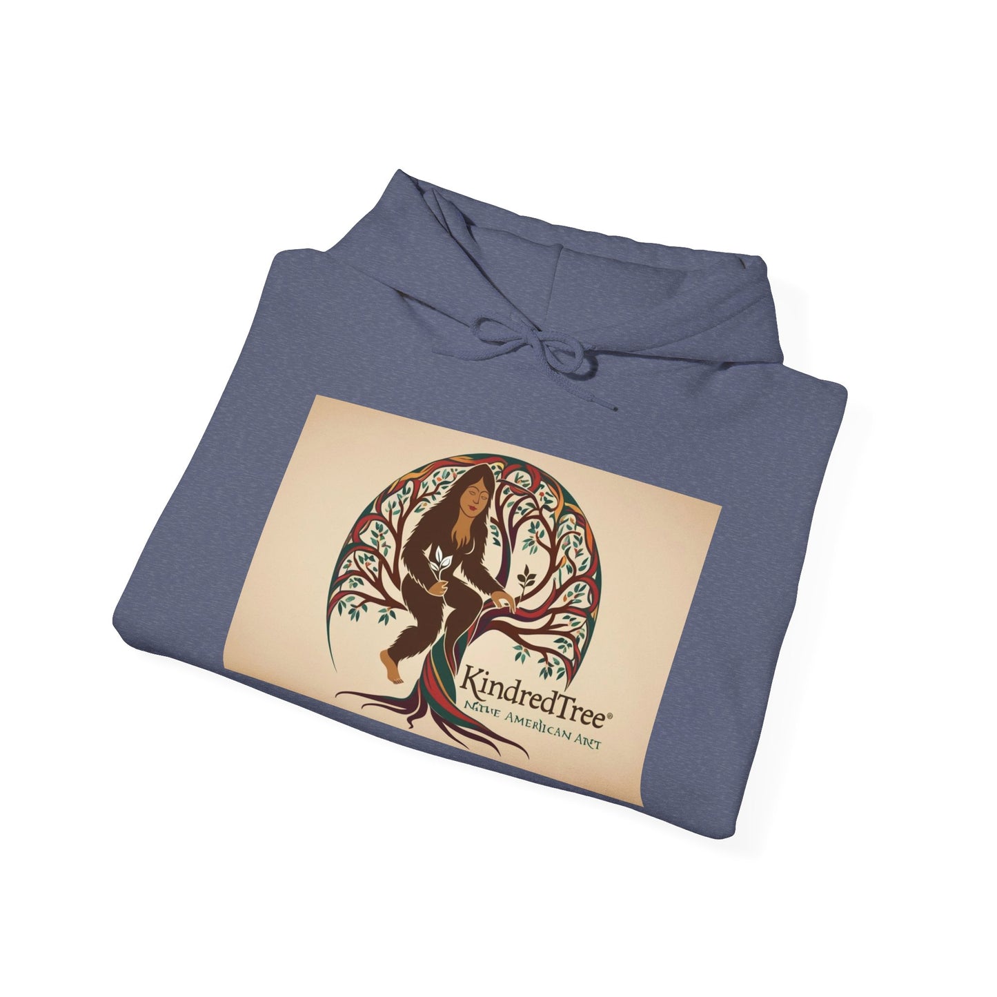 Hooded Sweatshirt - Female Sasquatch Tree of Life Colorful Kindretree Design