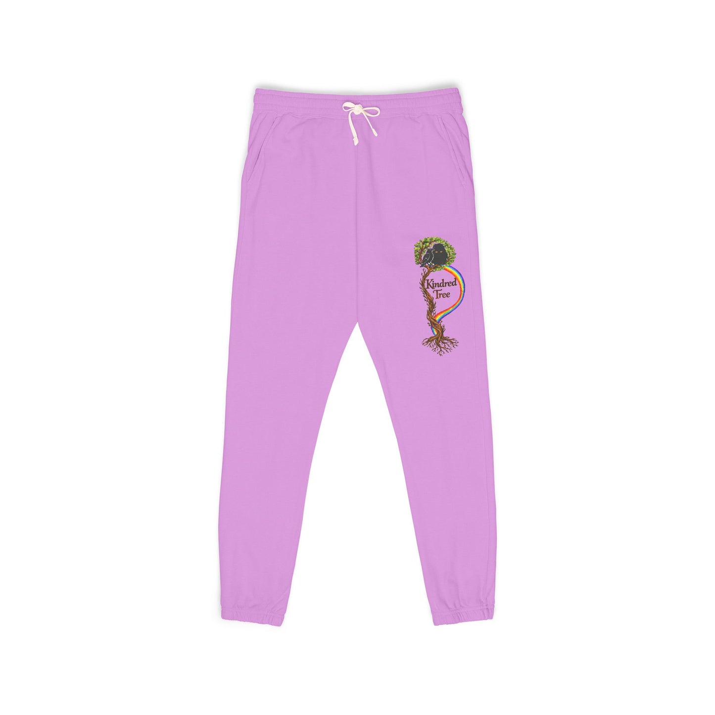KindredTree- Guardian Roots Embroidery Joggers Fleece Sweatpants