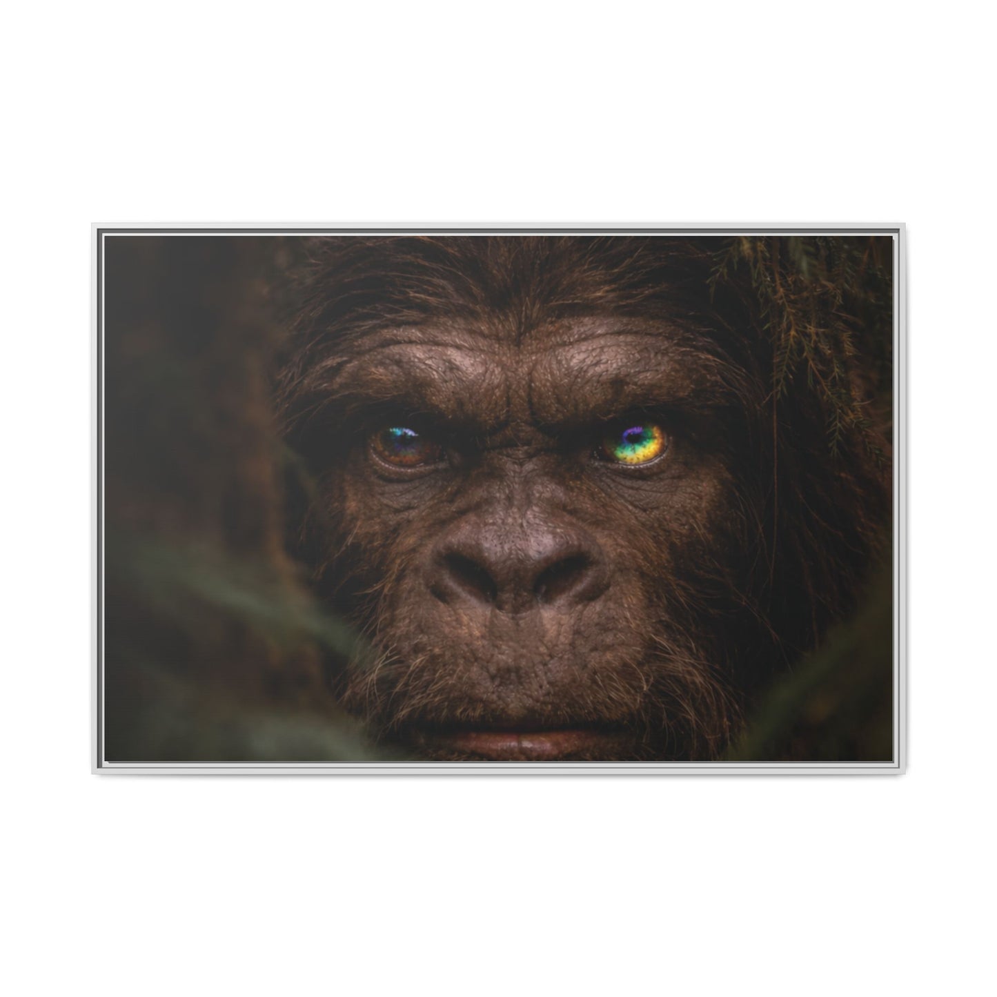 Their Eyes of the Living Rainbow- The Sasquatch People  Portrait Wall Art