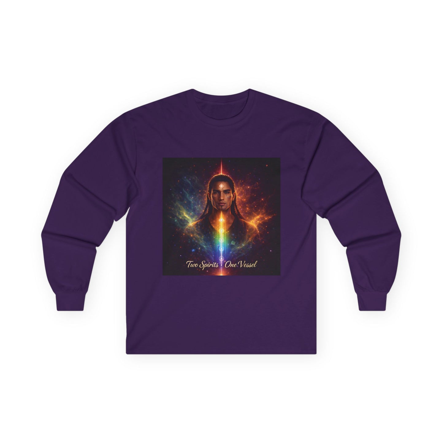 Long Sleeve Tee — "Bridge Walker" Spiritual Cosmic Portrait
