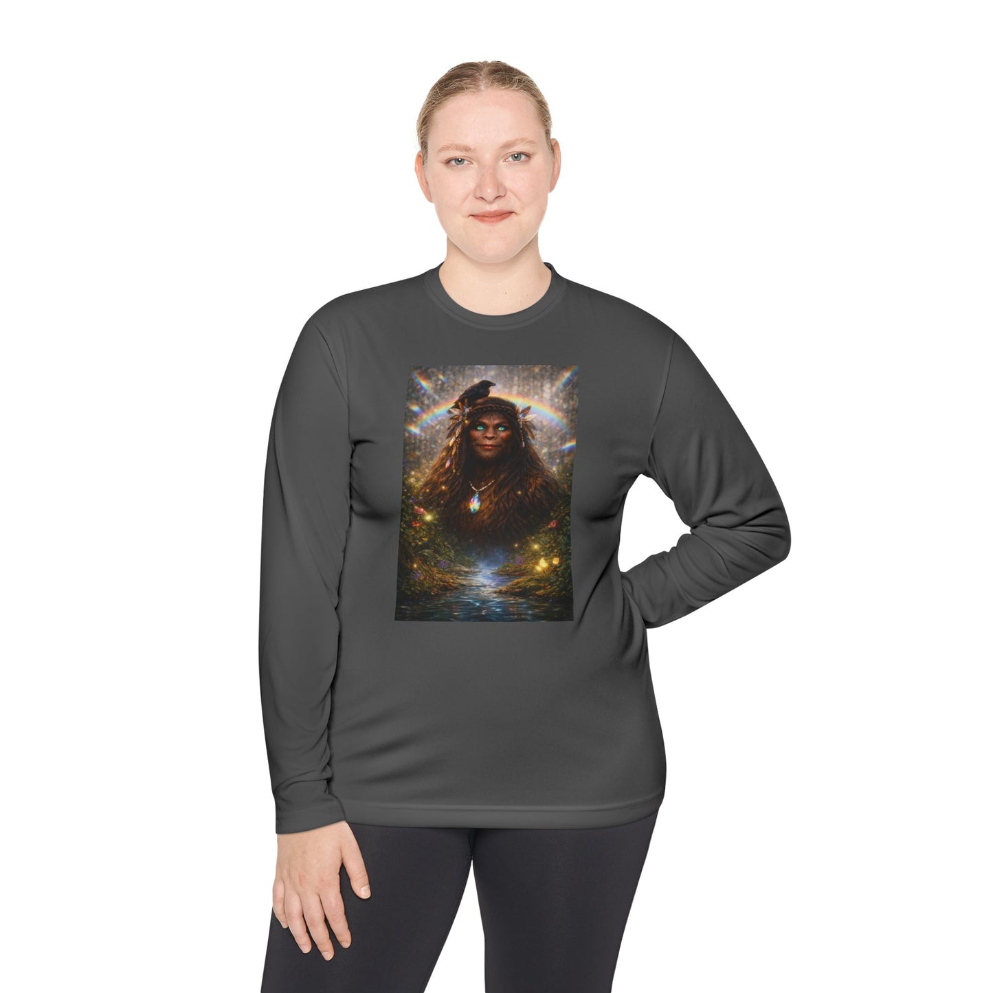 Guardian of the Rainbow Veil- Unisex Lightweight Long Sleeve Tee