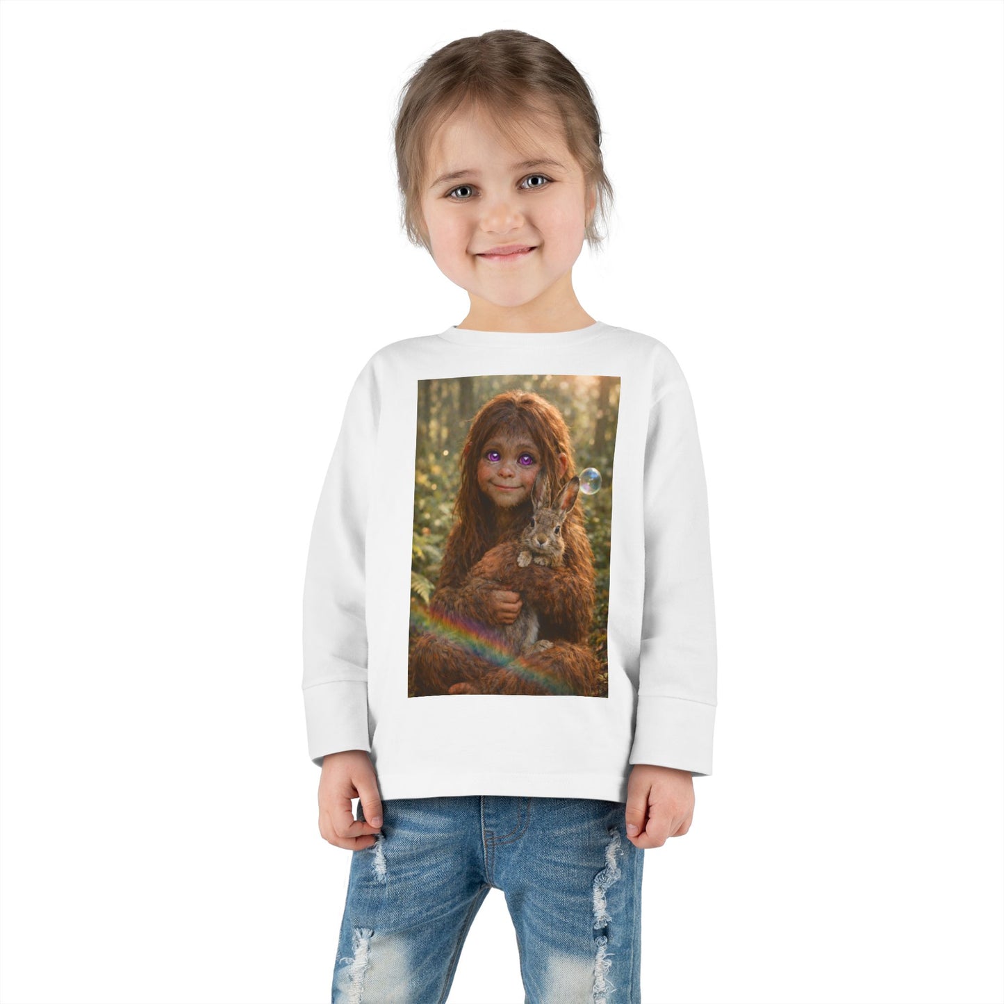 Innocence of the Forest- Sasquatch child- Toddler long sleeve Tee