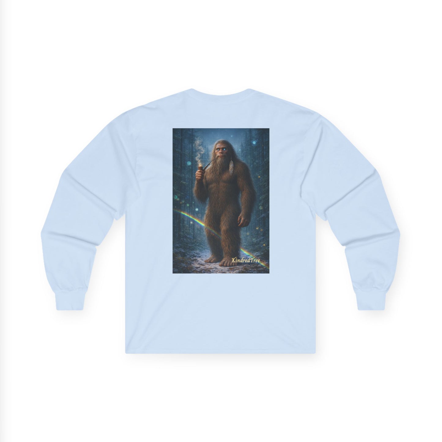 Bigfoot Forest Graphic Tee — Sasquatch Illustration Long Sleeve