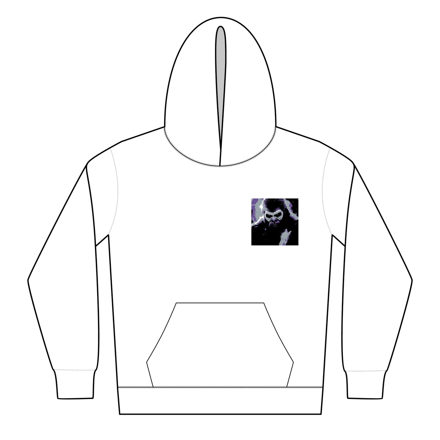 Youth Hoodie — Handsome Sasquatch Guardian with Rainbow Face Paint