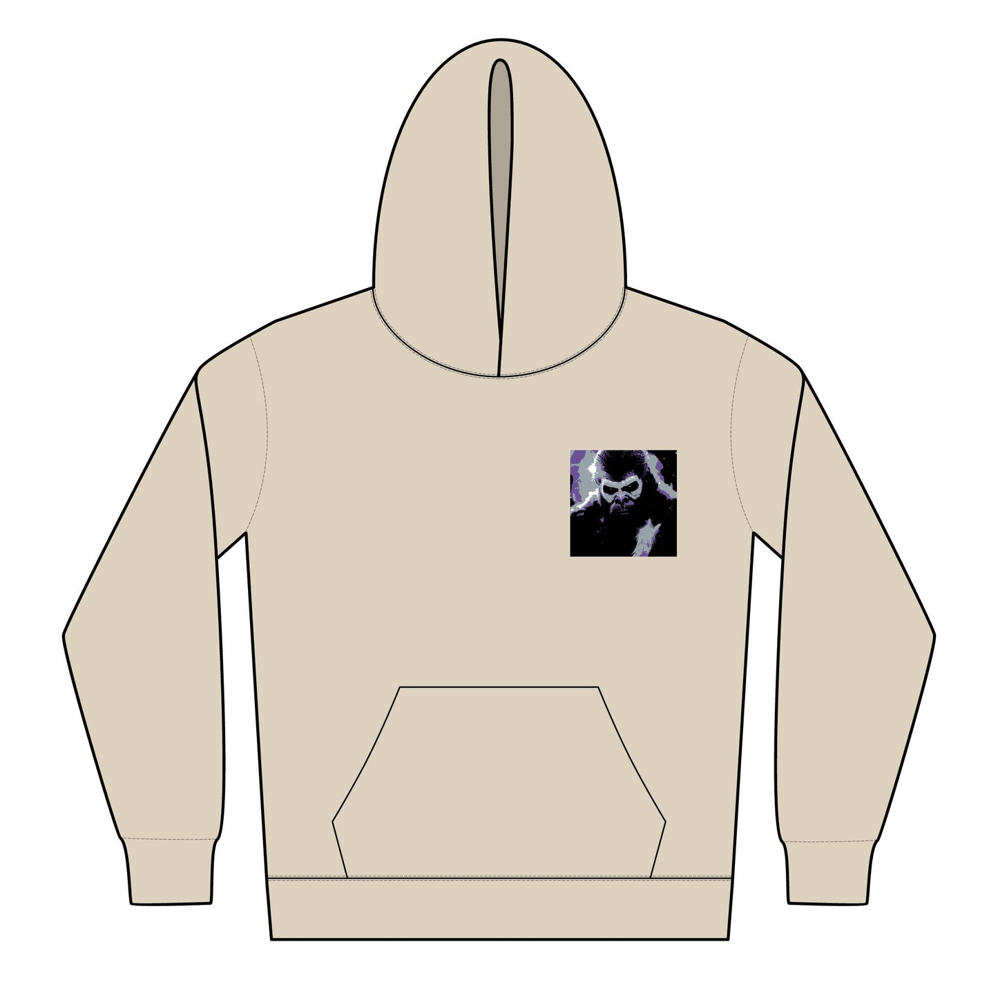 Youth Hoodie — Handsome Sasquatch Guardian with Rainbow Face Paint