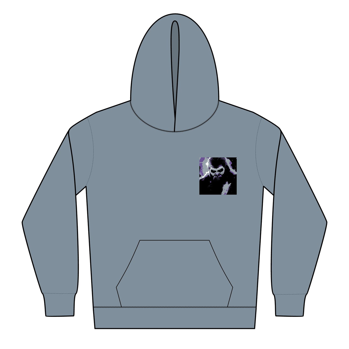 Youth Hoodie — Handsome Sasquatch Guardian with Rainbow Face Paint