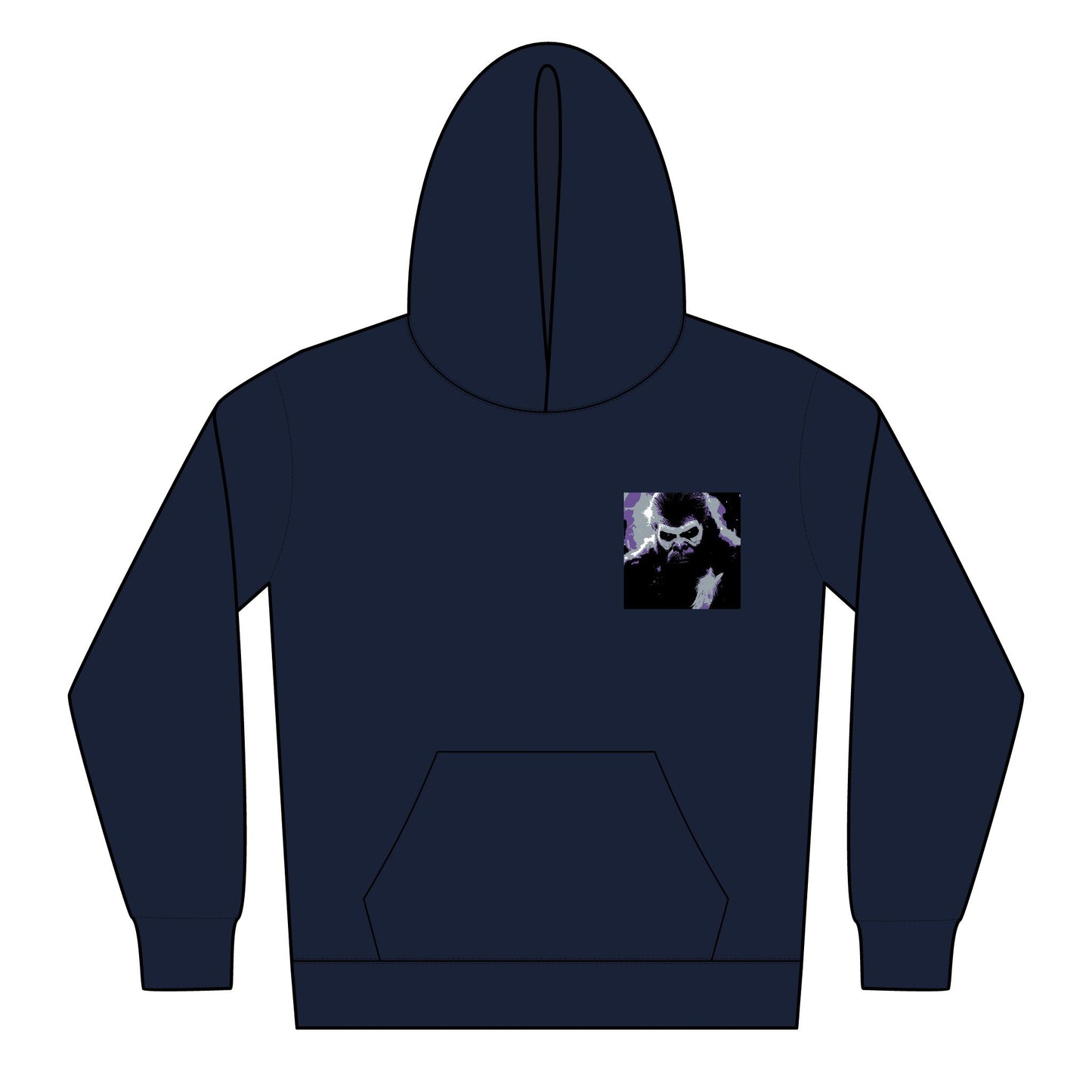 Youth Hoodie — Handsome Sasquatch Guardian with Rainbow Face Paint