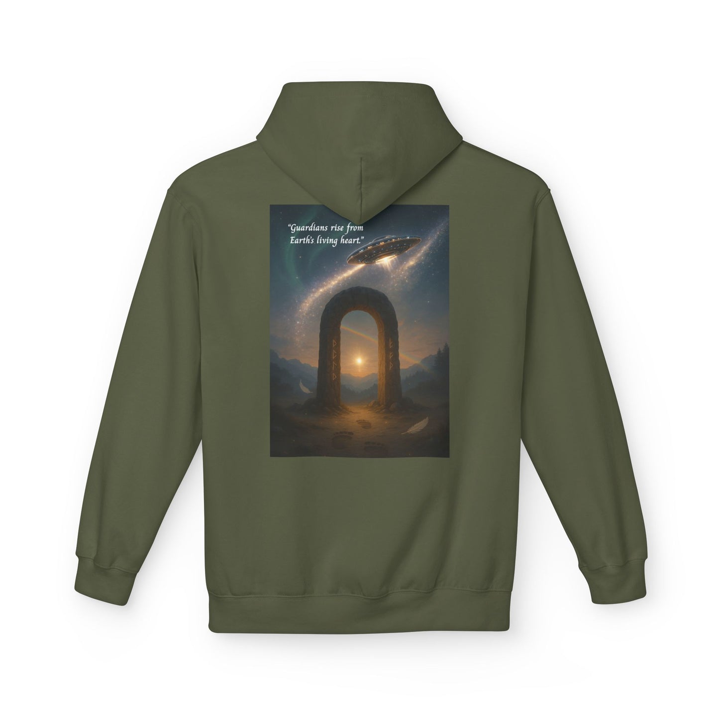 Cosmic Portal Hoodie — "Searching for Earth’s Story" Astral Landscape Pullover