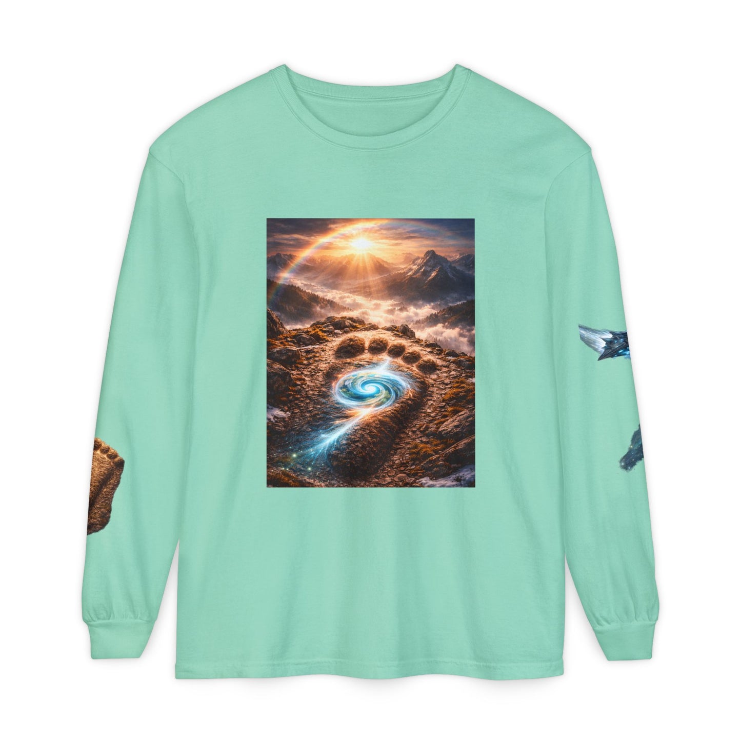 The Imprints of Our First Ancestors Long Sleeve Cosmic Sasquatch Guardian Tee