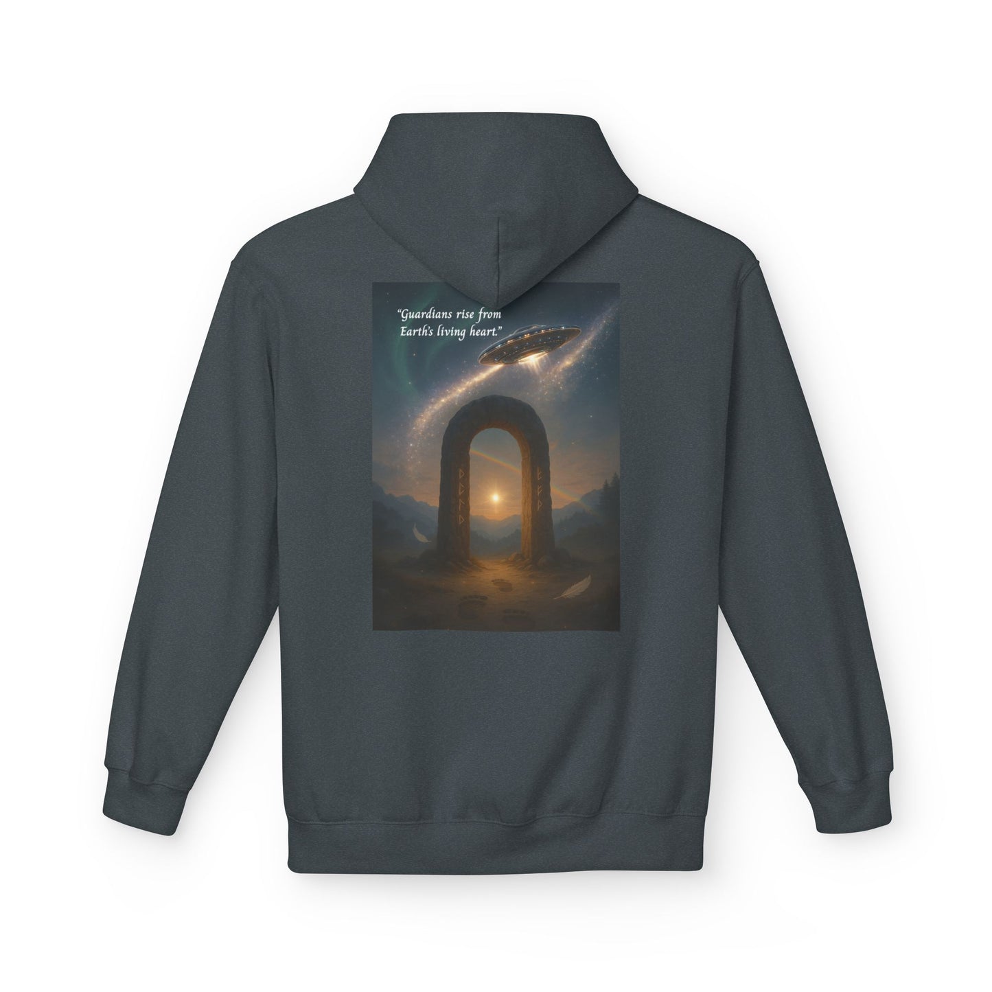 Cosmic Portal Hoodie — "Searching for Earth’s Story" Astral Landscape Pullover