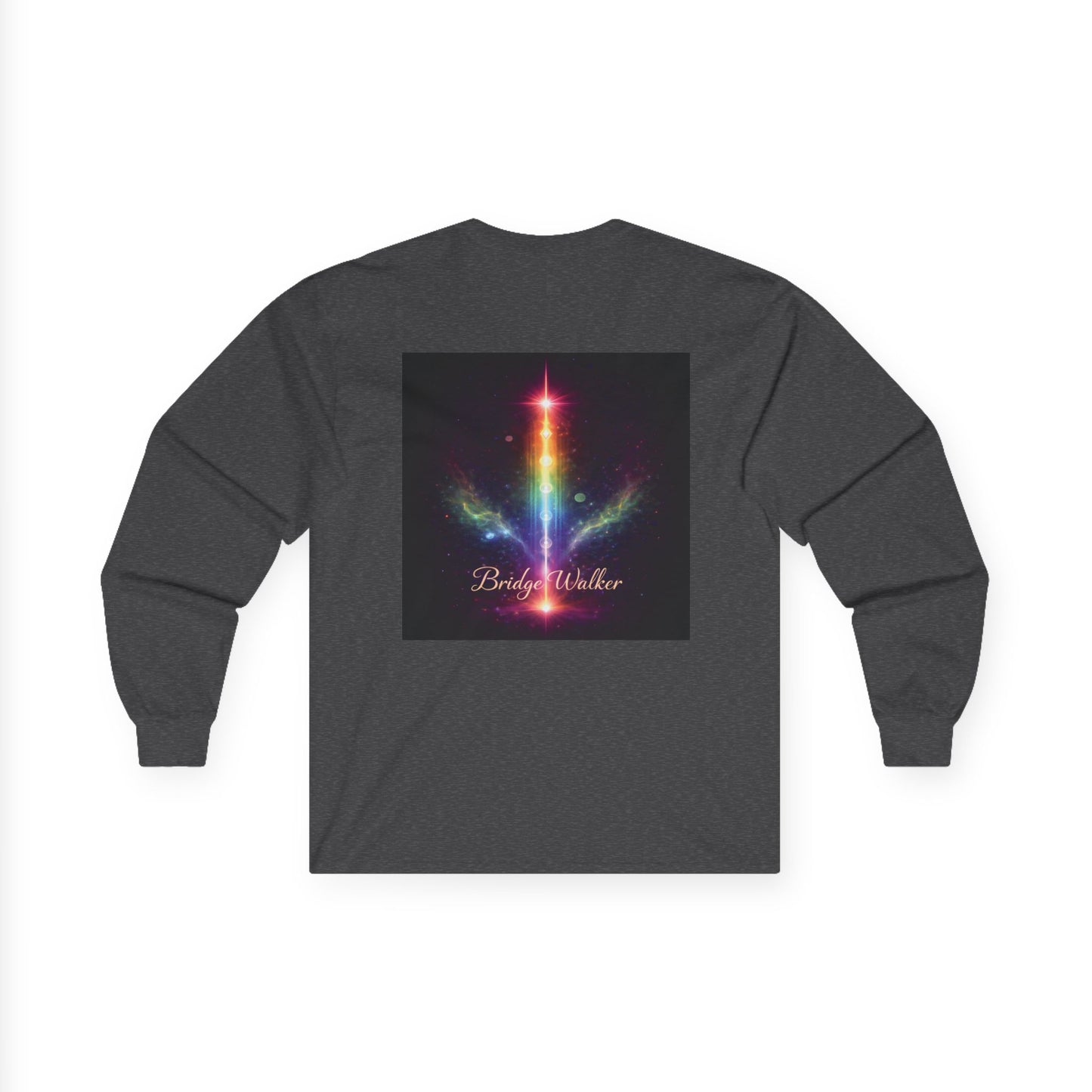 Long Sleeve Tee — "Bridge Walker" Spiritual Cosmic Portrait