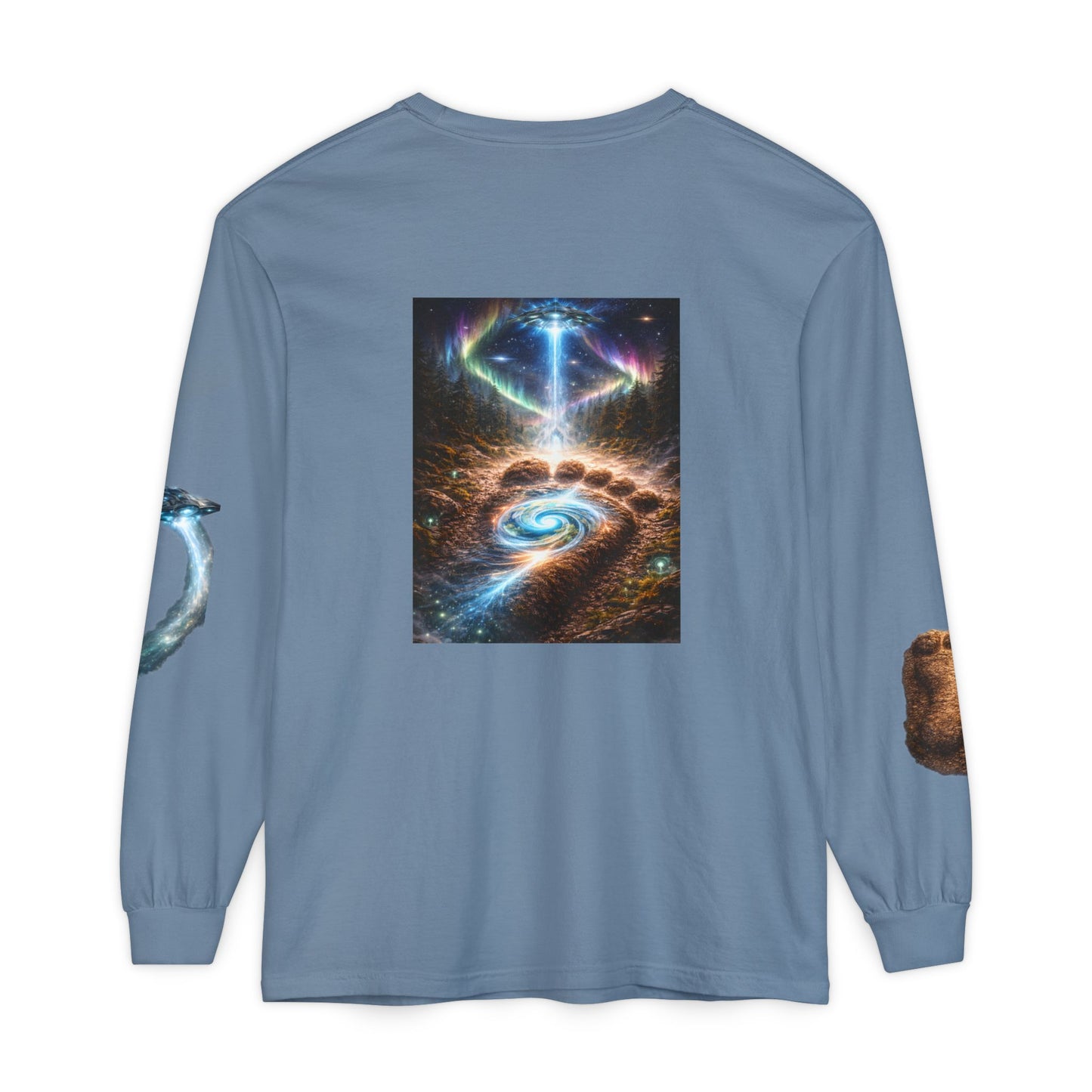 The Imprints of Our First Ancestors Long Sleeve Cosmic Sasquatch Guardian Tee