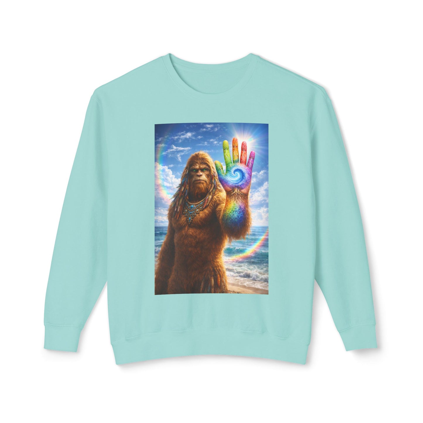 ALL LIFE MATTERS — The Sasquatch Forest Elder’s- Hand Crewneck Sweatshirt