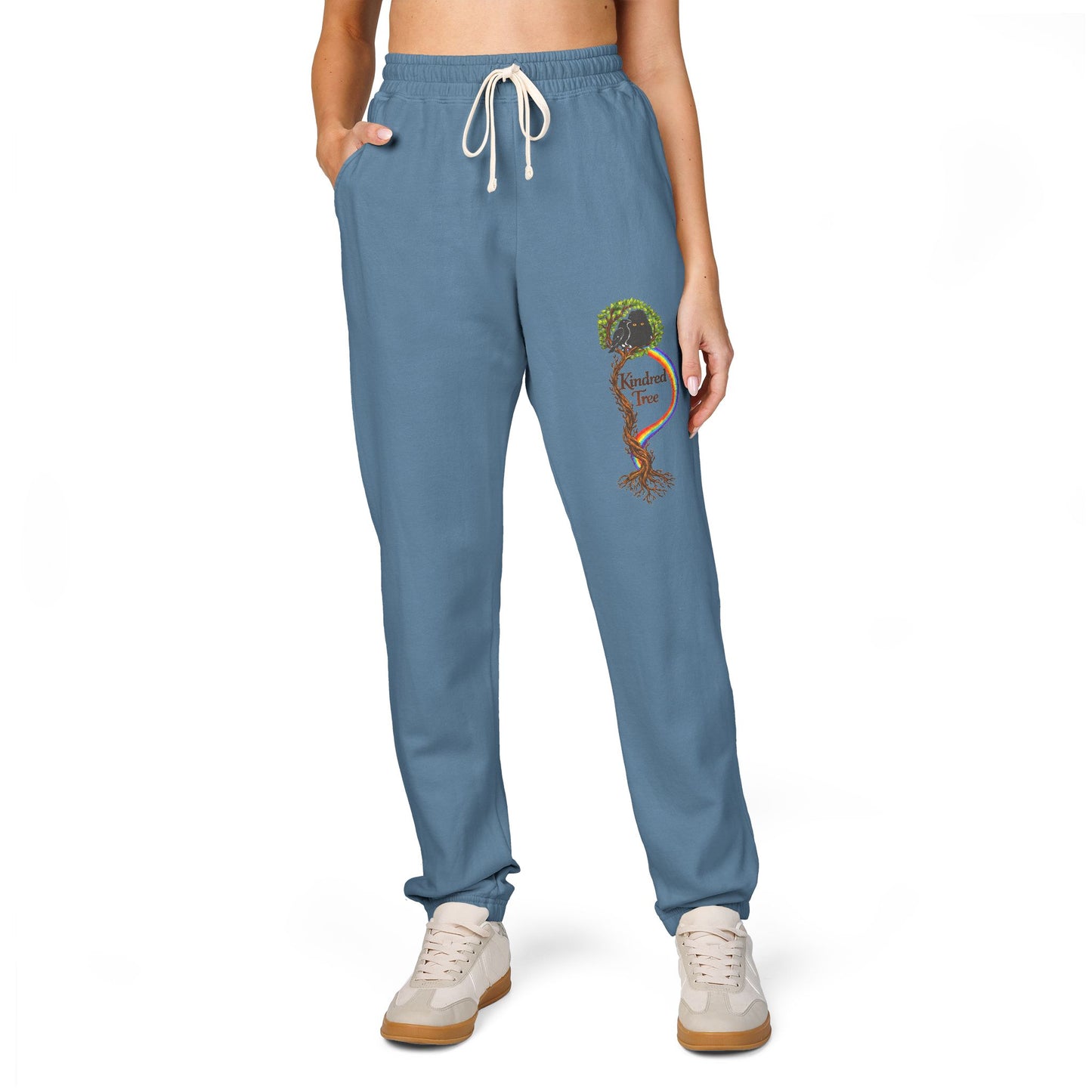 KindredTree- Guardian Roots Embroidery Joggers Fleece Sweatpants