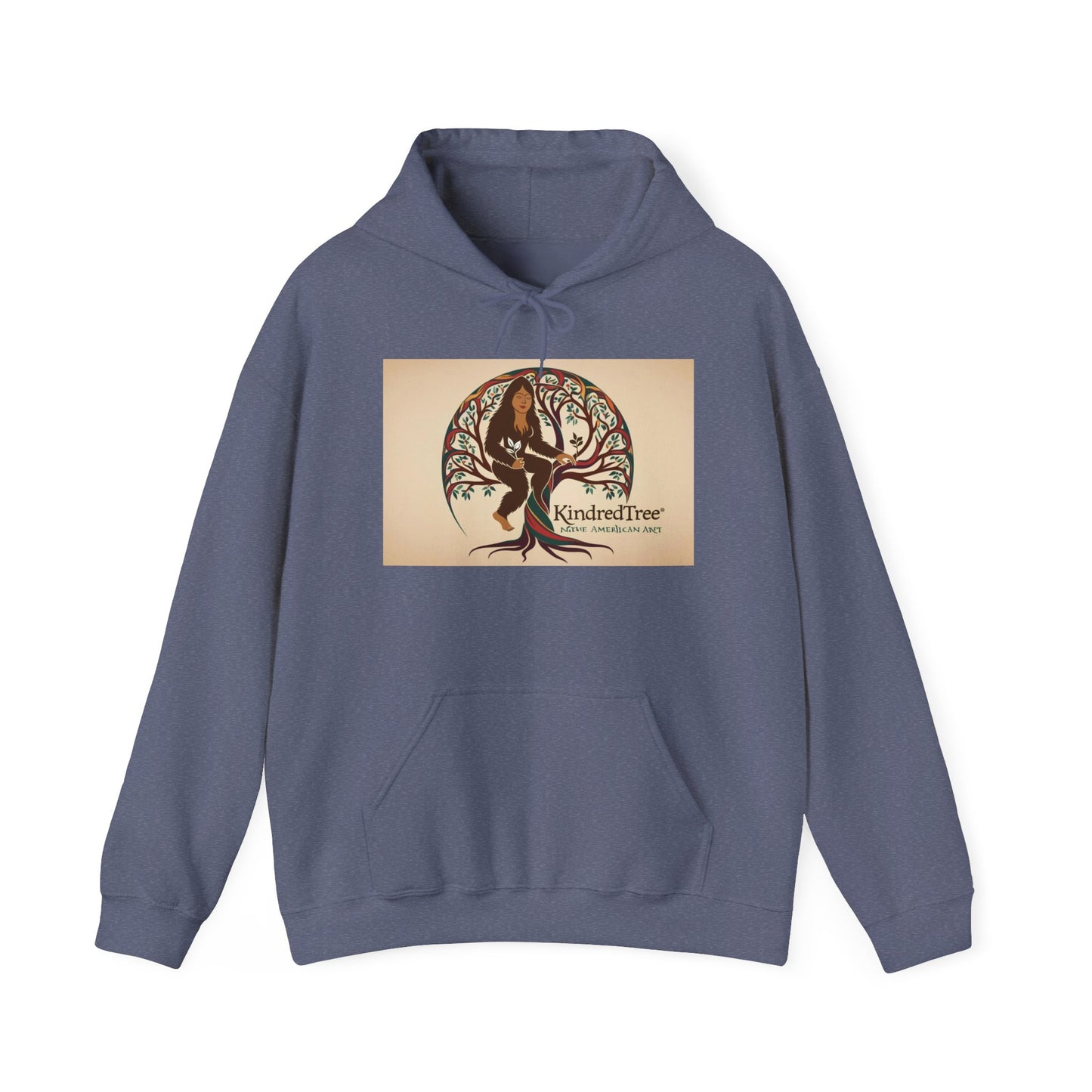 Hooded Sweatshirt - Female Sasquatch Tree of Life Colorful Kindretree Design