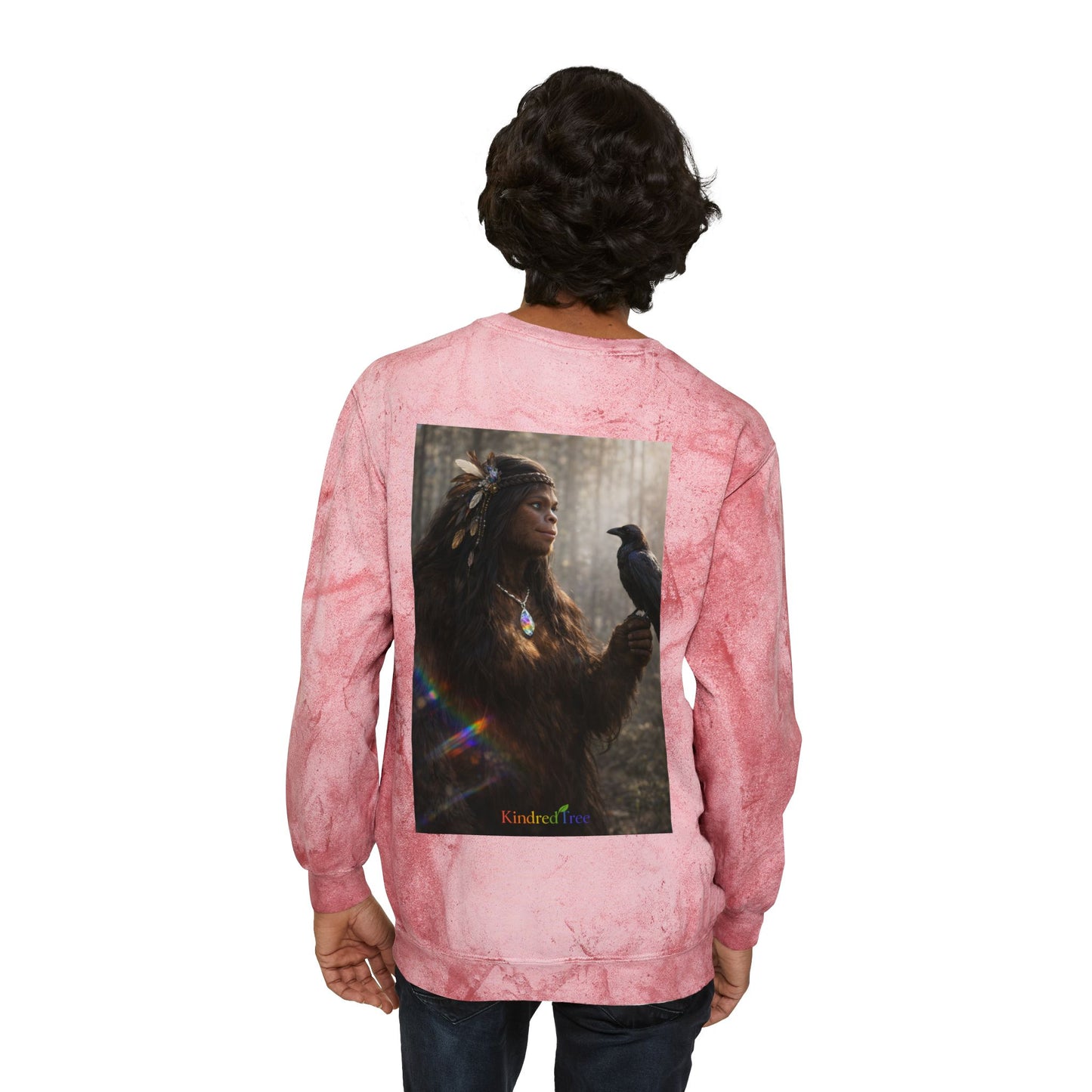 Sasquatch Royal Guardian, Eyes of the Living Rainbow- Crewneck Sweatshirt