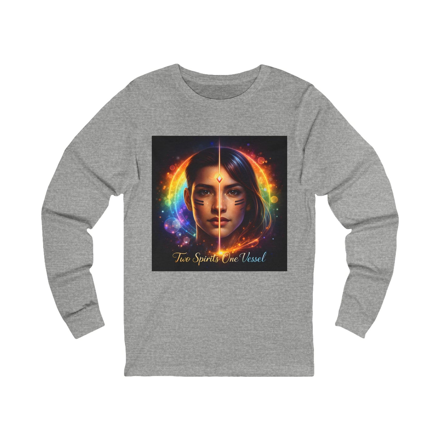 Spiritual Rainbow Soul Long Sleeve Tee — "The Spirit is One"