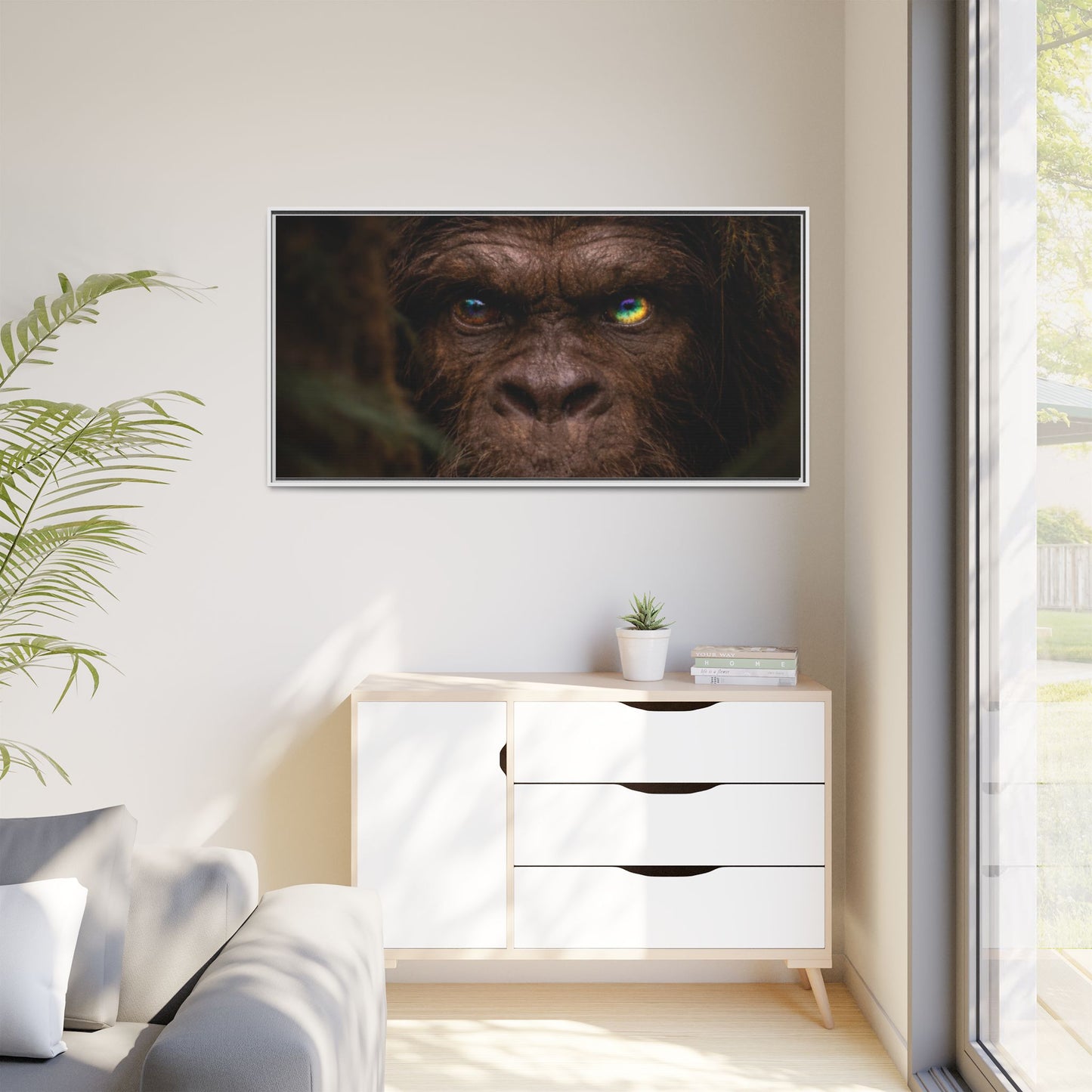 Their Eyes of the Living Rainbow- The Sasquatch People  Portrait Wall Art