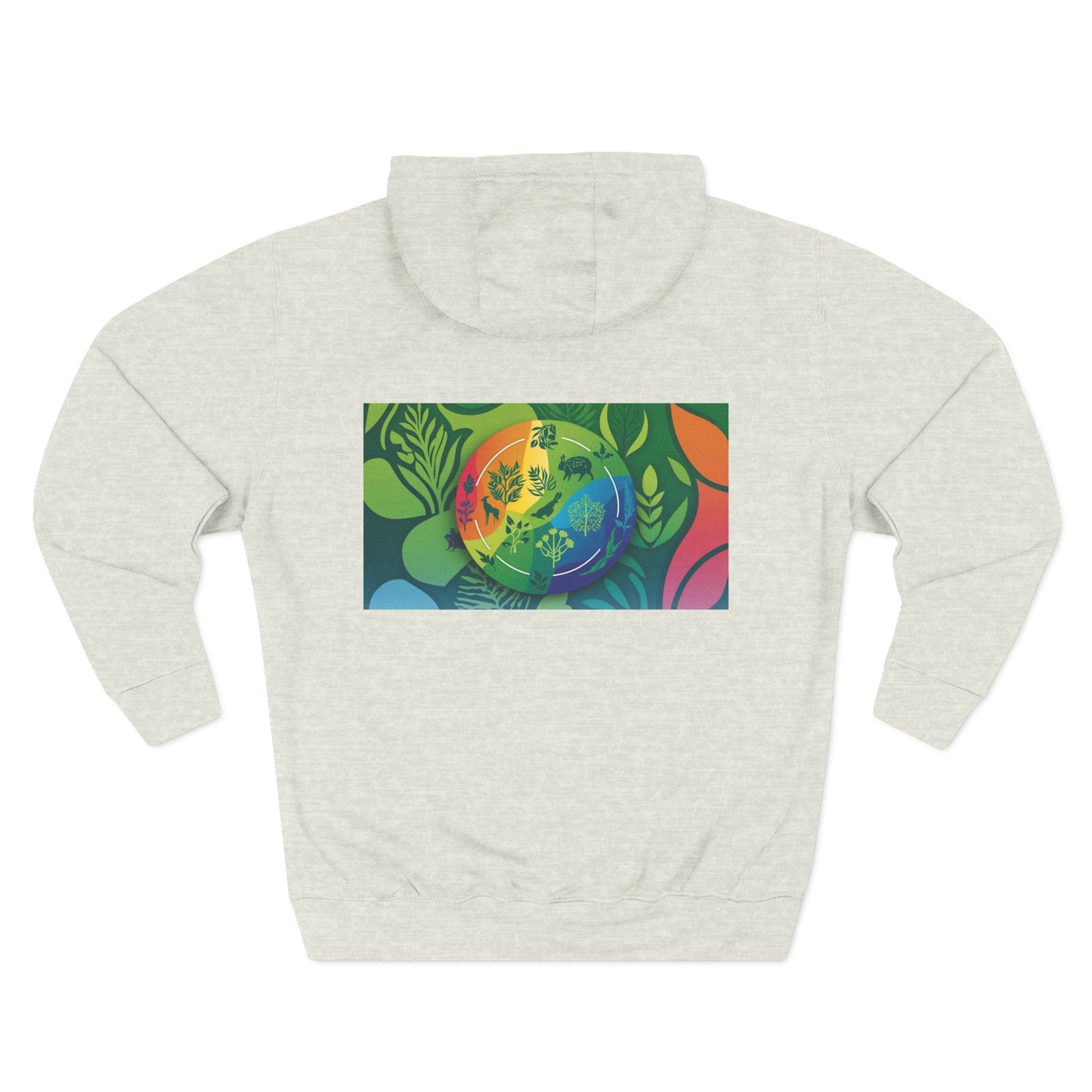 Three-Panel Fleece Hoodie