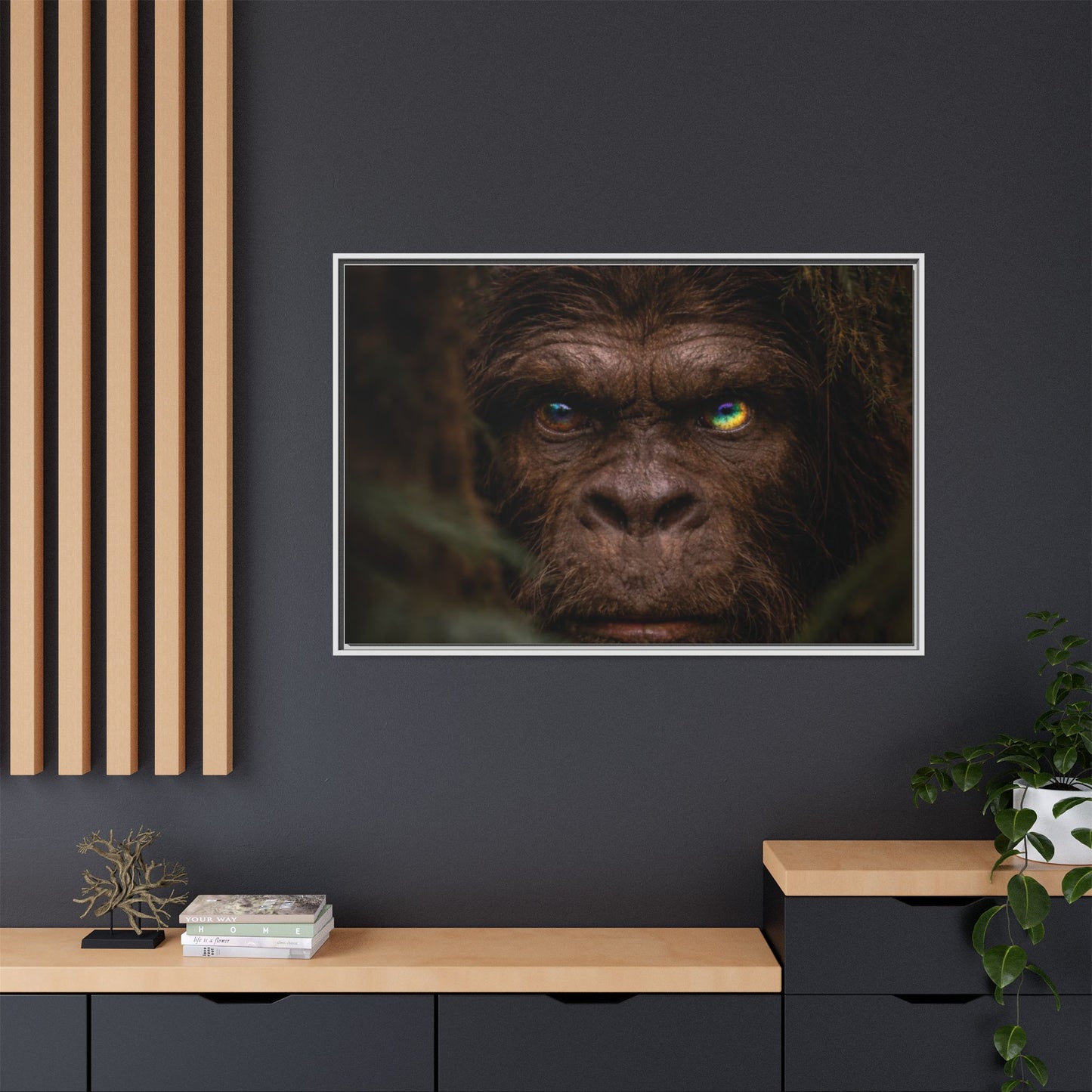 Their Eyes of the Living Rainbow- The Sasquatch People  Portrait Wall Art