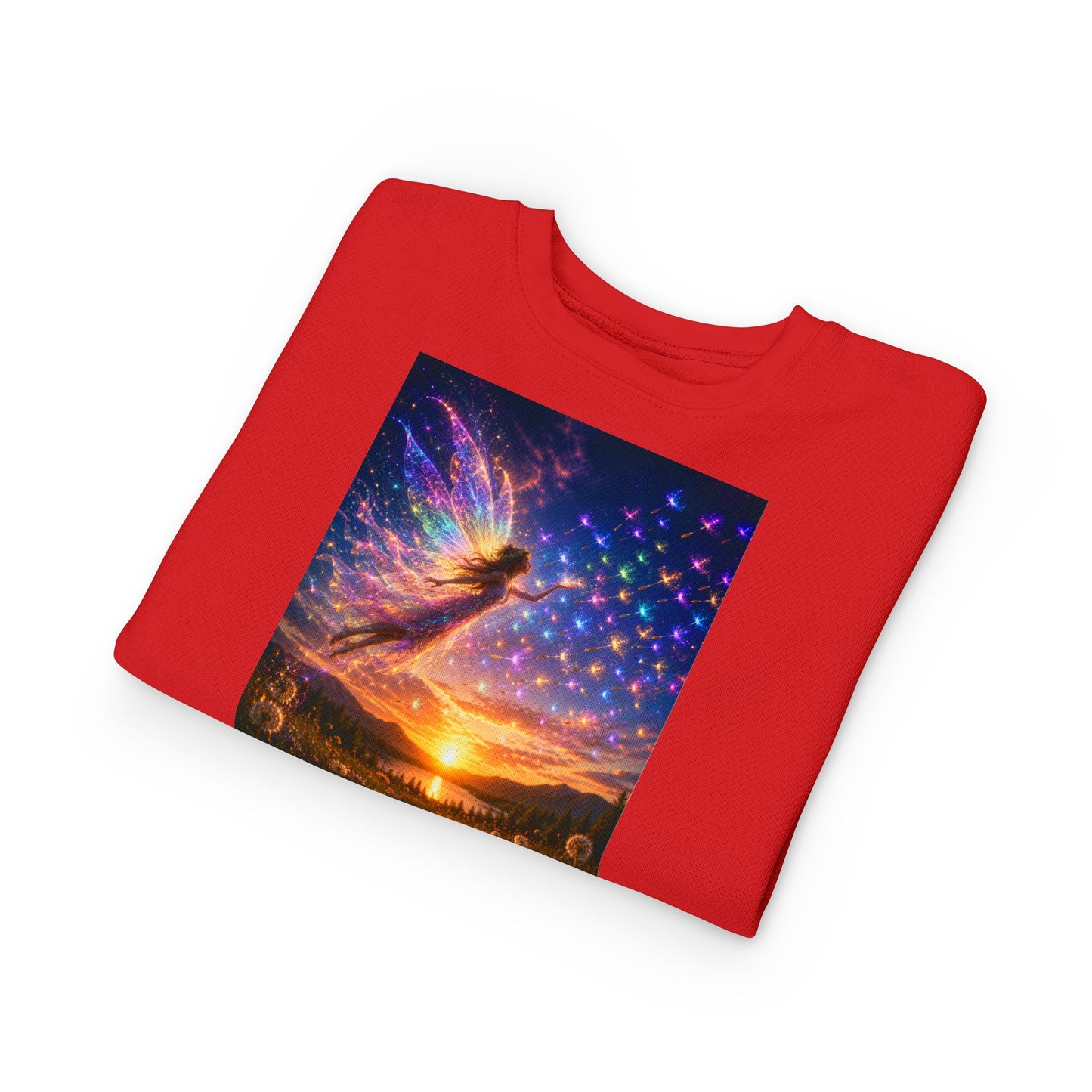 The Seed Keeper Fairy Guardian of Dreams Carried on the Wind- Crewneck for Kids