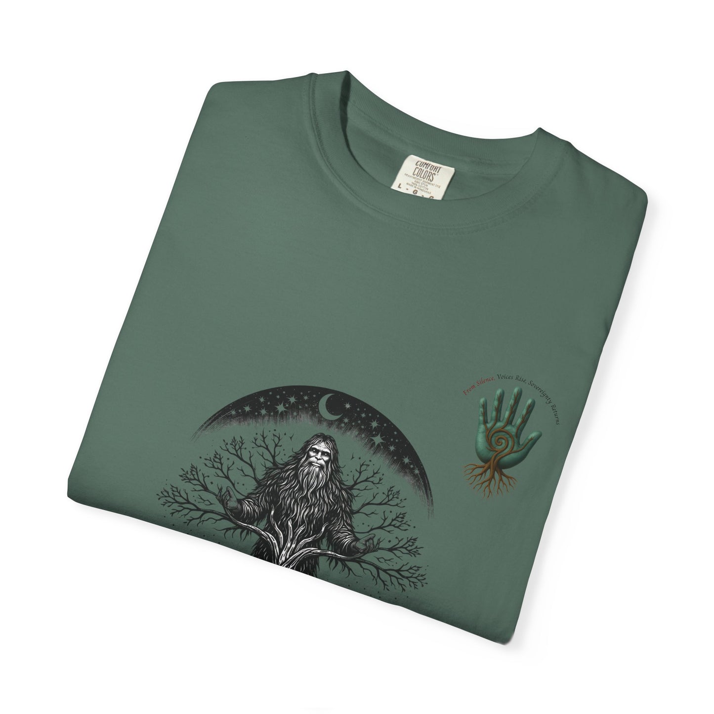 Sasquatch Guardian Tee — "Voices Rise, Sovereignty Returns" MMIW Tribute
