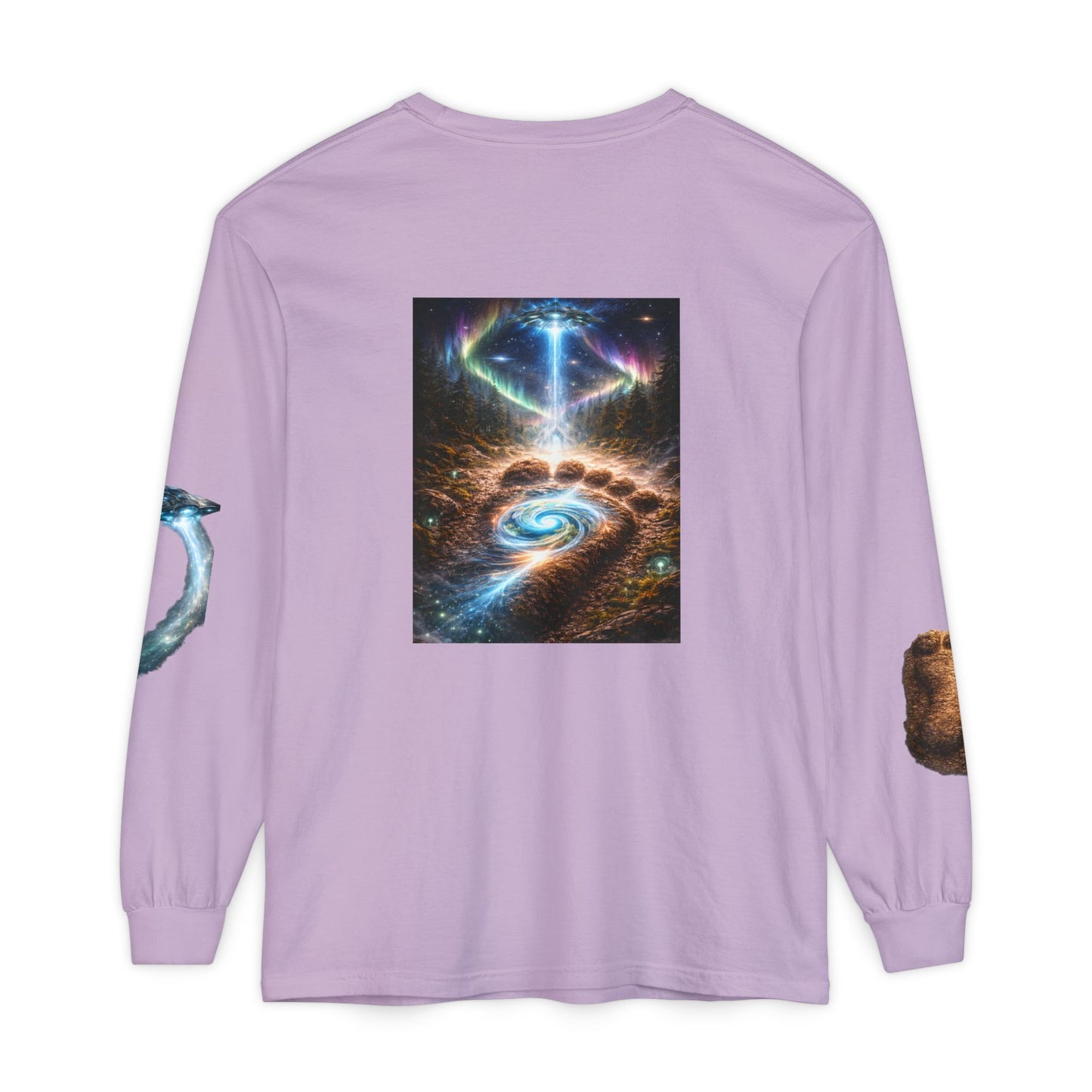 The Imprints of Our First Ancestors Long Sleeve Cosmic Sasquatch Guardian Tee