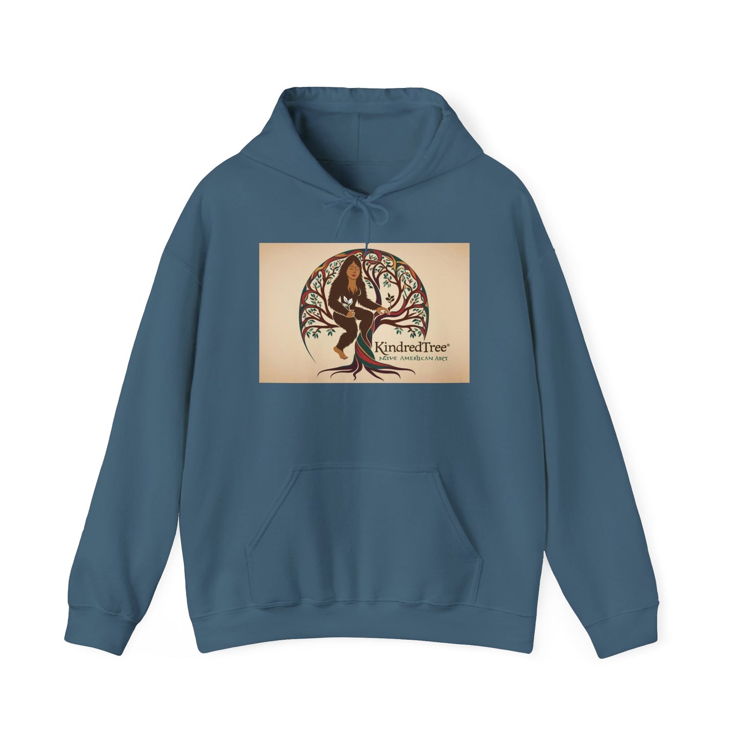 Hooded Sweatshirt - Female Sasquatch Tree of Life Colorful Kindretree Design