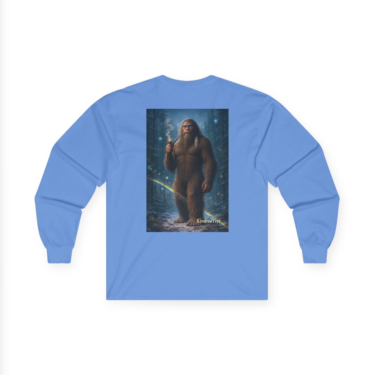 Bigfoot Forest Graphic Tee — Sasquatch Illustration Long Sleeve
