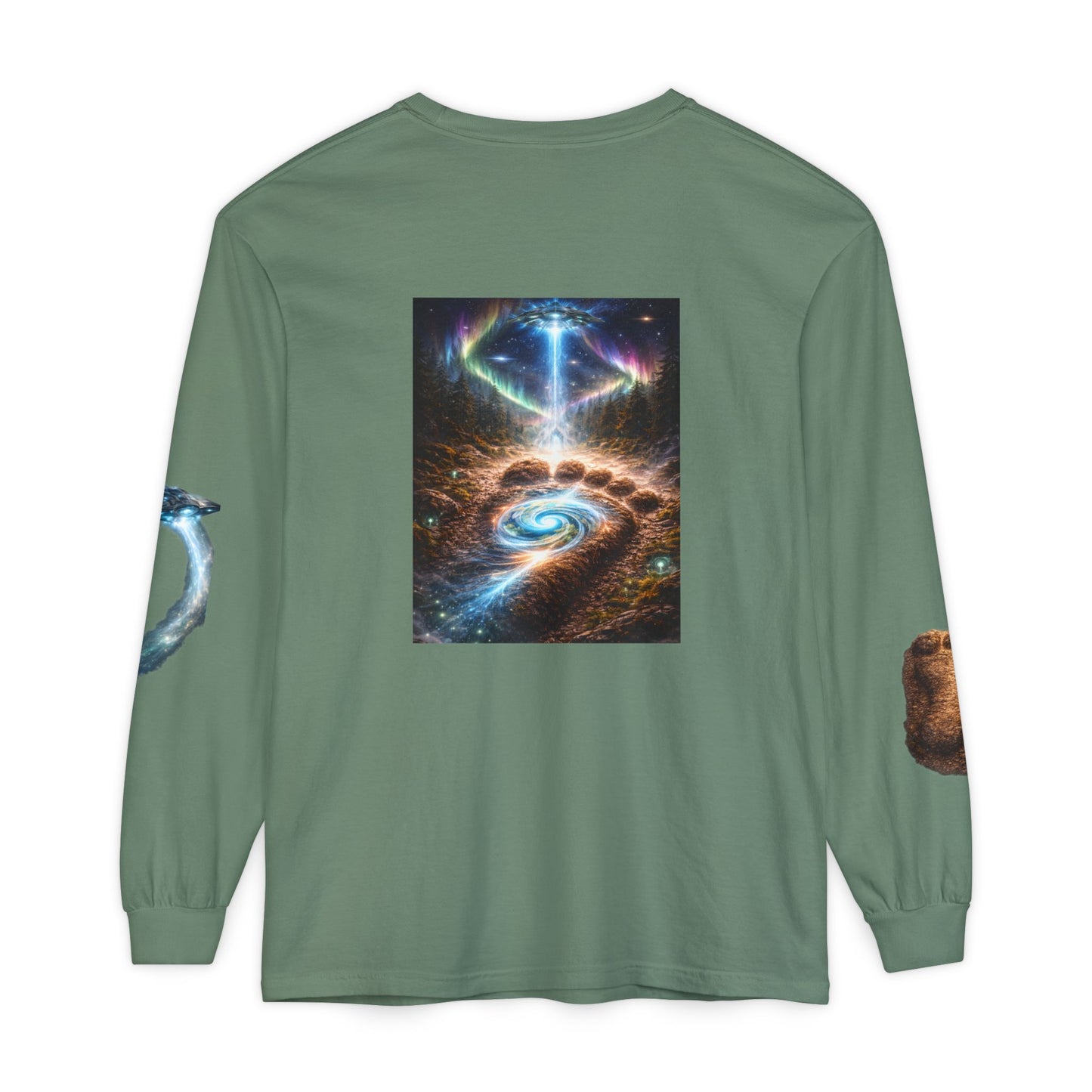 The Imprints of Our First Ancestors Long Sleeve Cosmic Sasquatch Guardian Tee