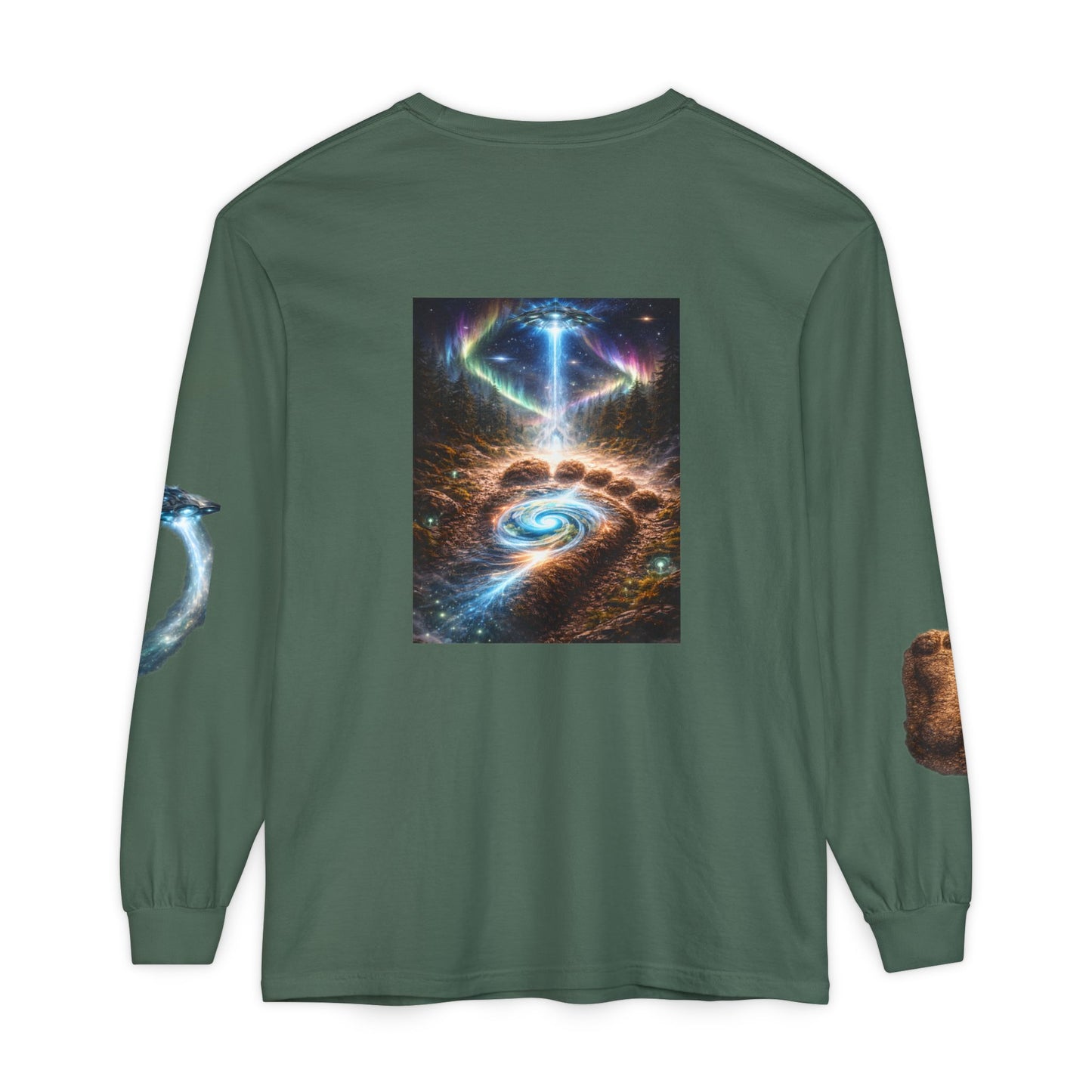 The Imprints of Our First Ancestors Long Sleeve Cosmic Sasquatch Guardian Tee