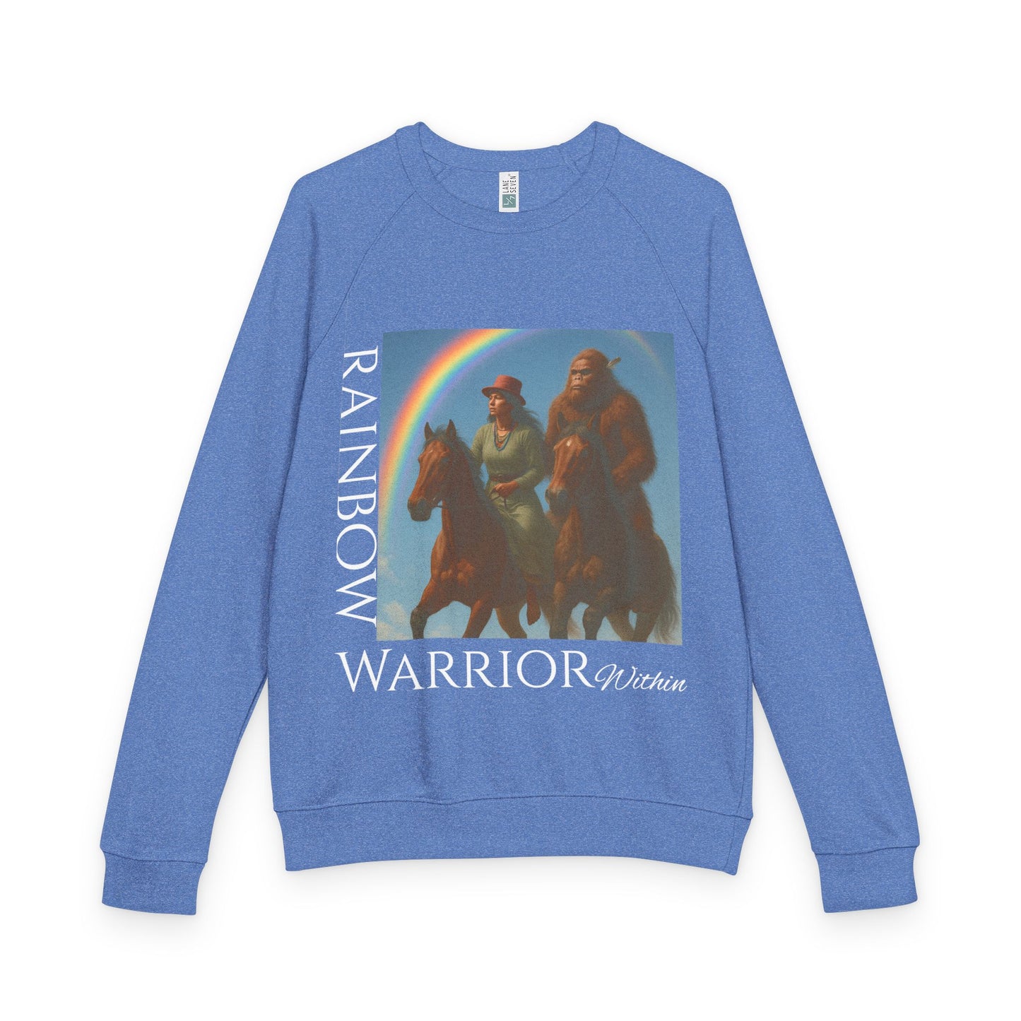Sweatshirt - Rainbow Warrior Dream Sasquatch Horse Native Women Rainbow