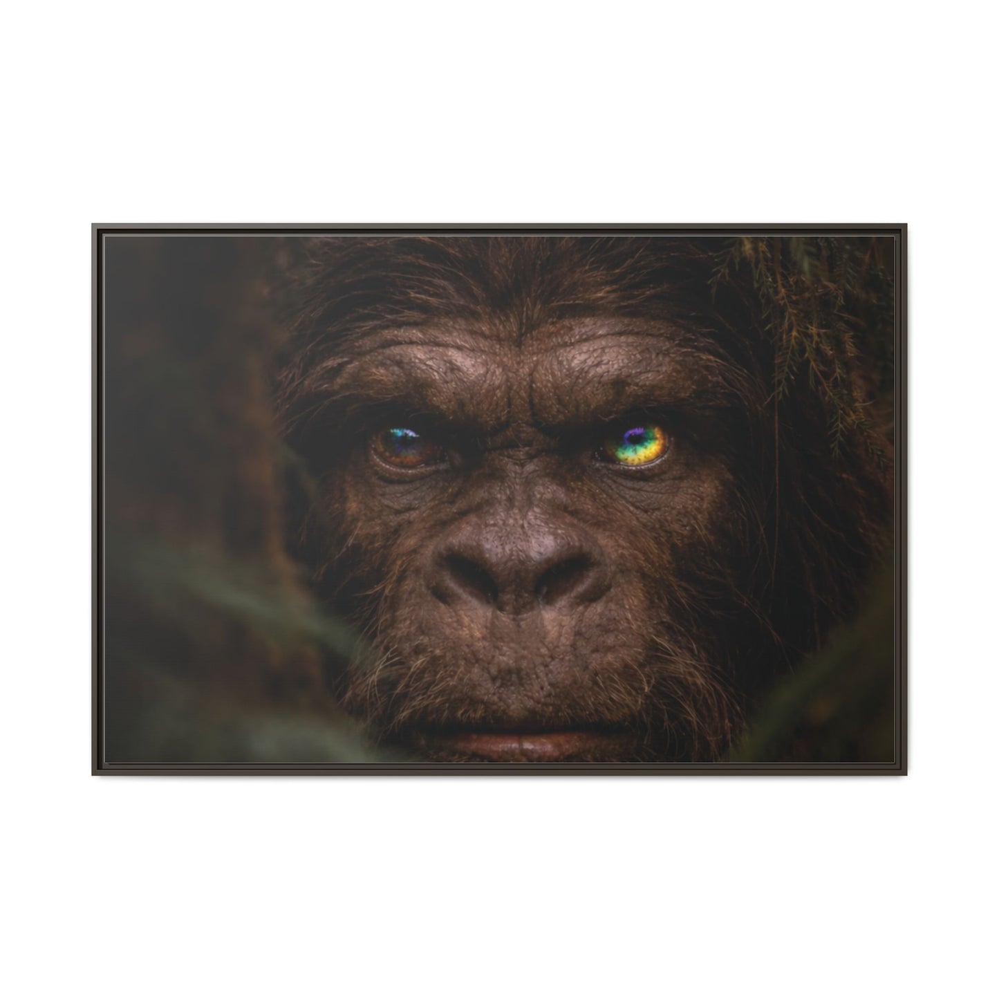 Their Eyes of the Living Rainbow- The Sasquatch People  Portrait Wall Art