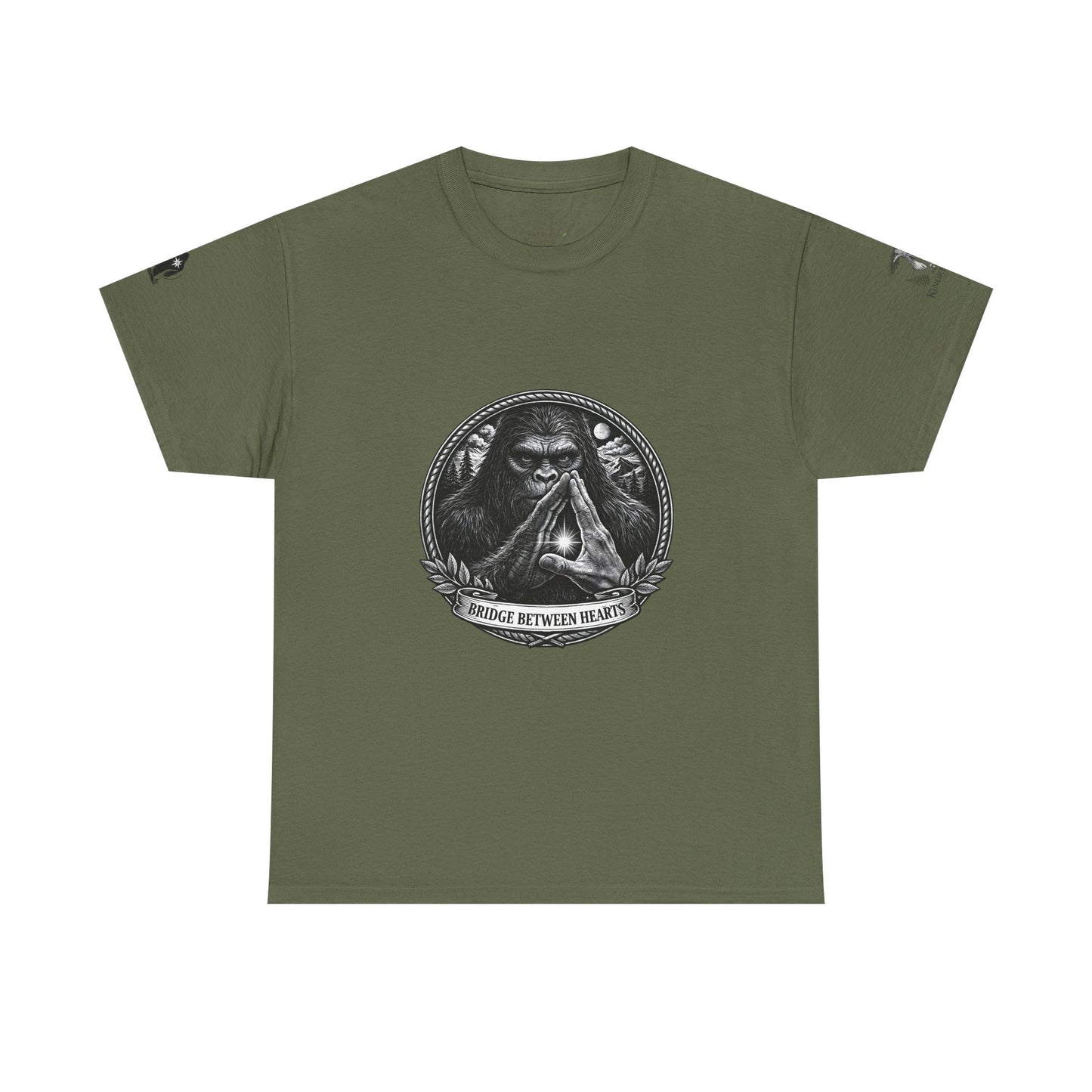 Sacred Bond with Forest Elders Guardians Sasquatch and Human Alliance  Tee — "Balance Between Non Mythic Guardians " Graphic T‑Shirt