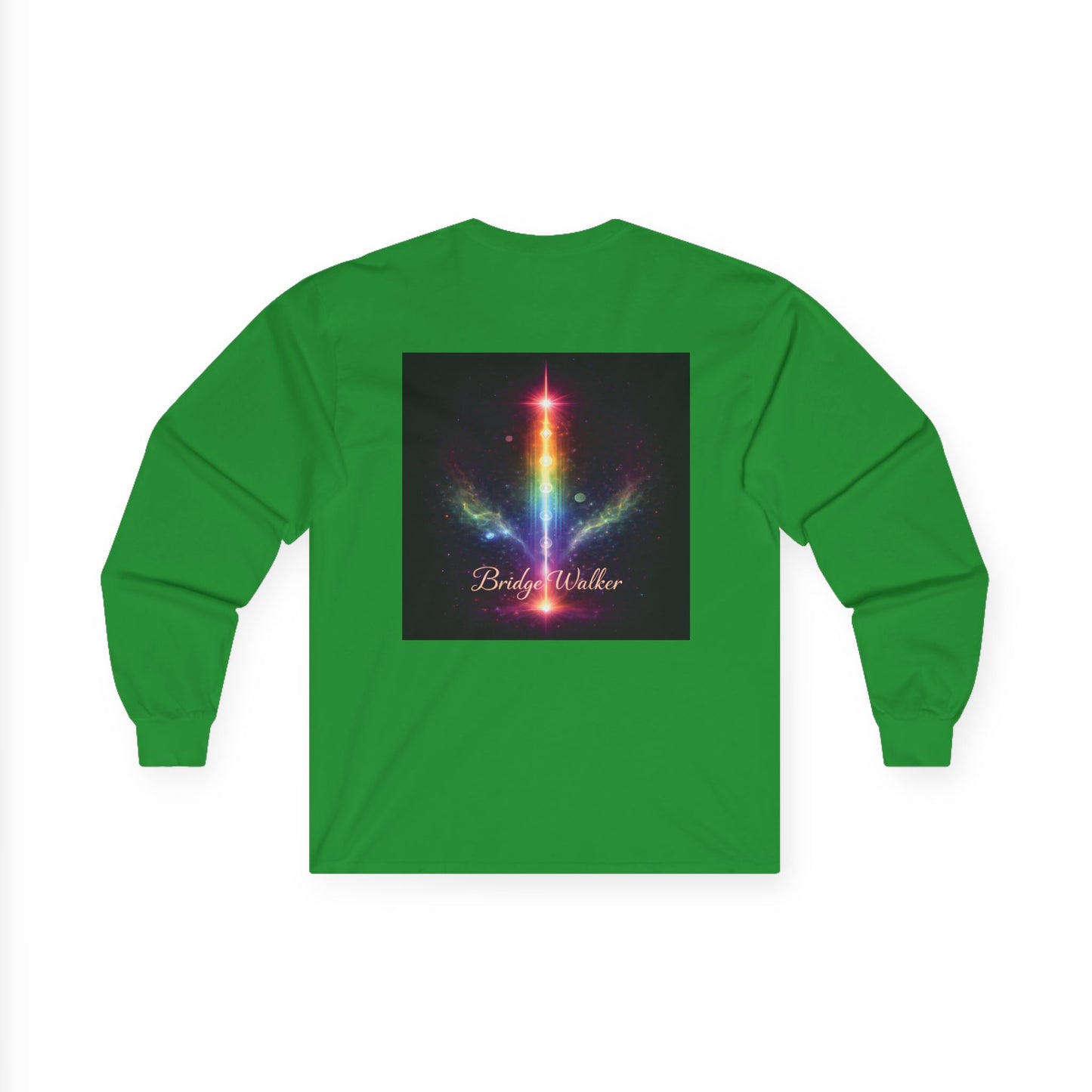 Long Sleeve Tee — "Bridge Walker" Spiritual Cosmic Portrait