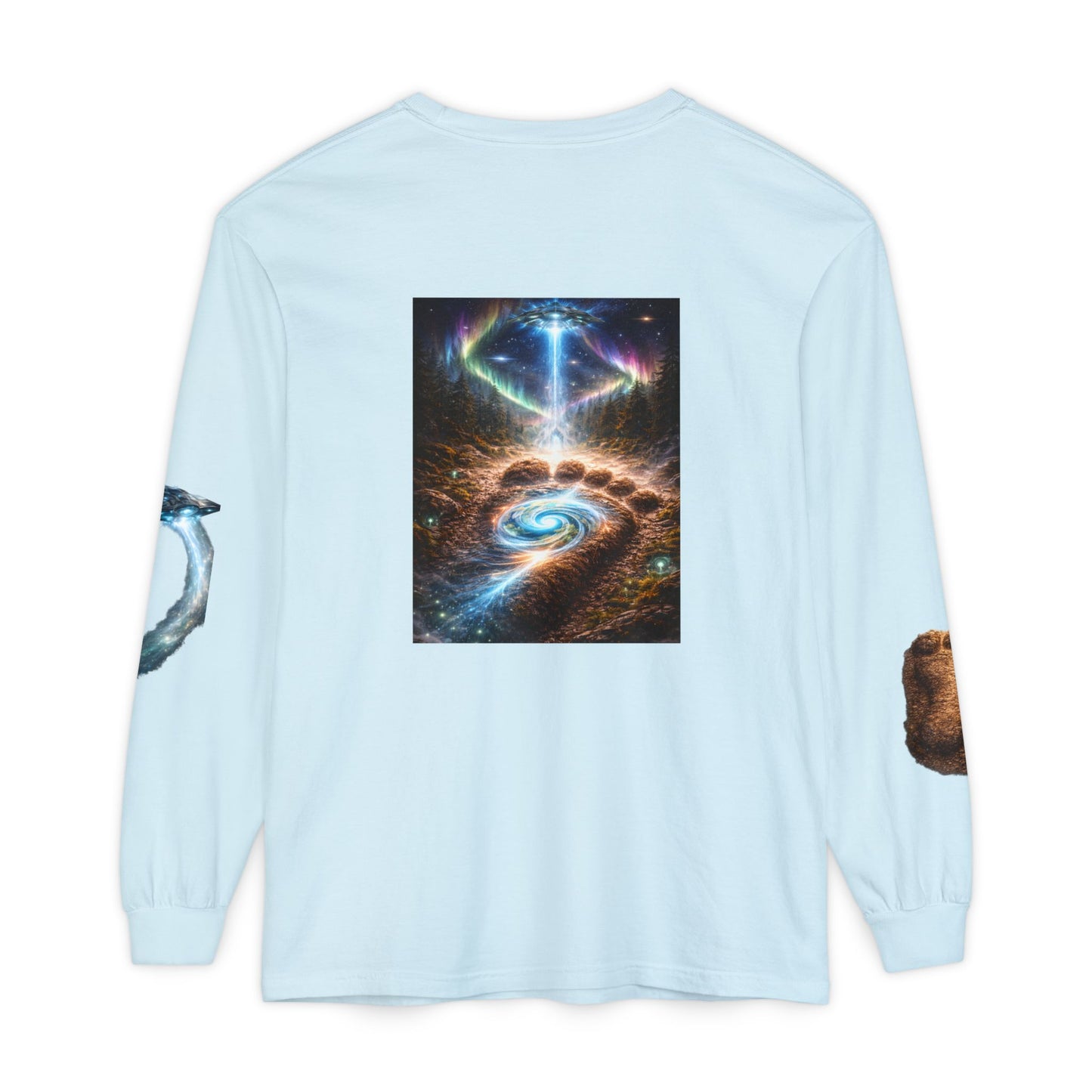The Imprints of Our First Ancestors Long Sleeve Cosmic Sasquatch Guardian Tee