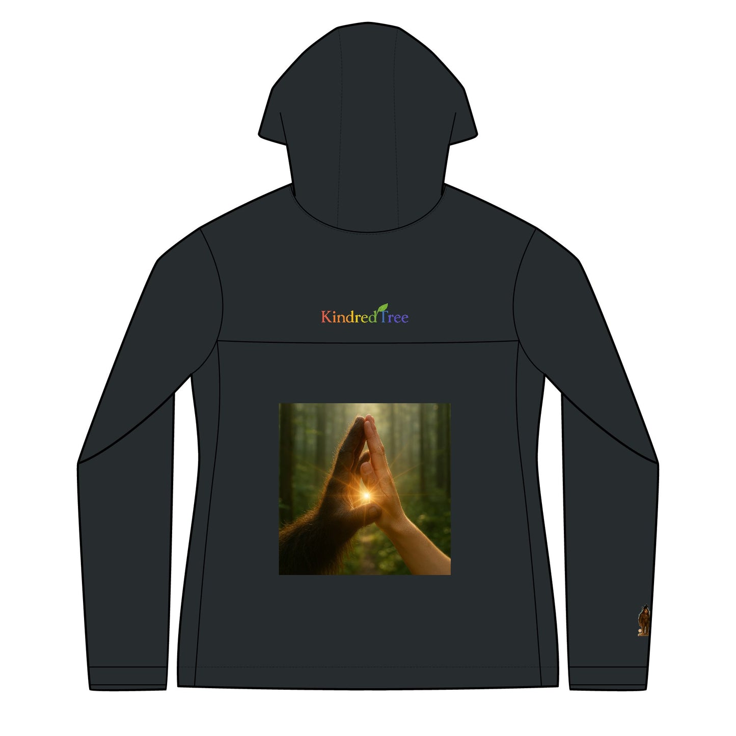 Arcadia Women's Jacket — Mother Earth and Sasquatch Guardian in Sacred duty