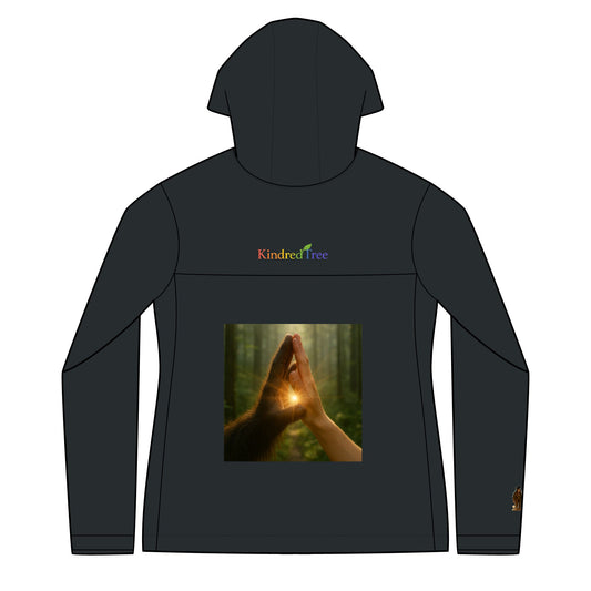 Arcadia Women's Jacket — Mother Earth and Sasquatch Guardian in Sacred duty