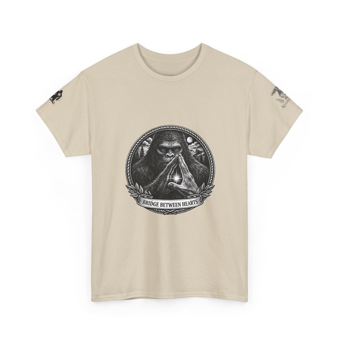 Sacred Bond with Forest Elders Guardians Sasquatch and Human Alliance  Tee — "Balance Between Non Mythic Guardians " Graphic T‑Shirt