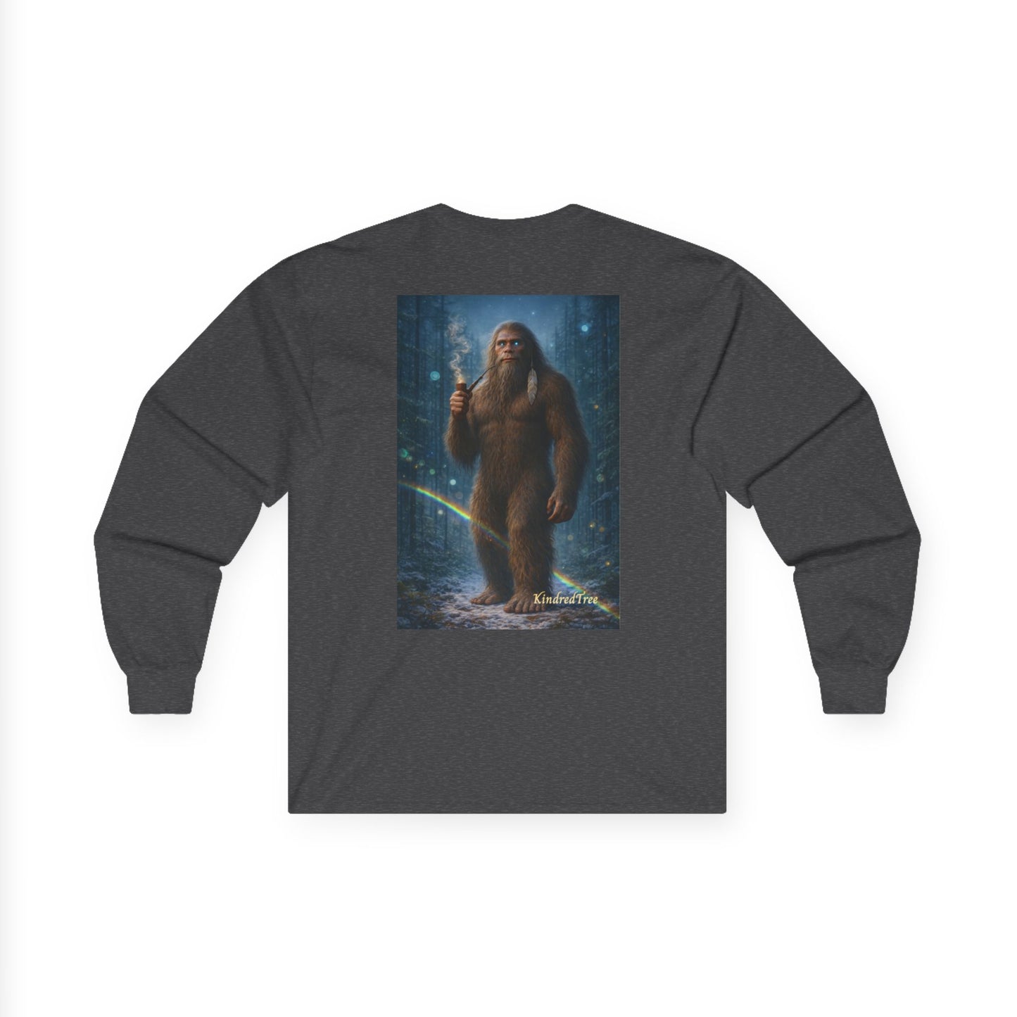 Bigfoot Forest Graphic Tee — Sasquatch Illustration Long Sleeve