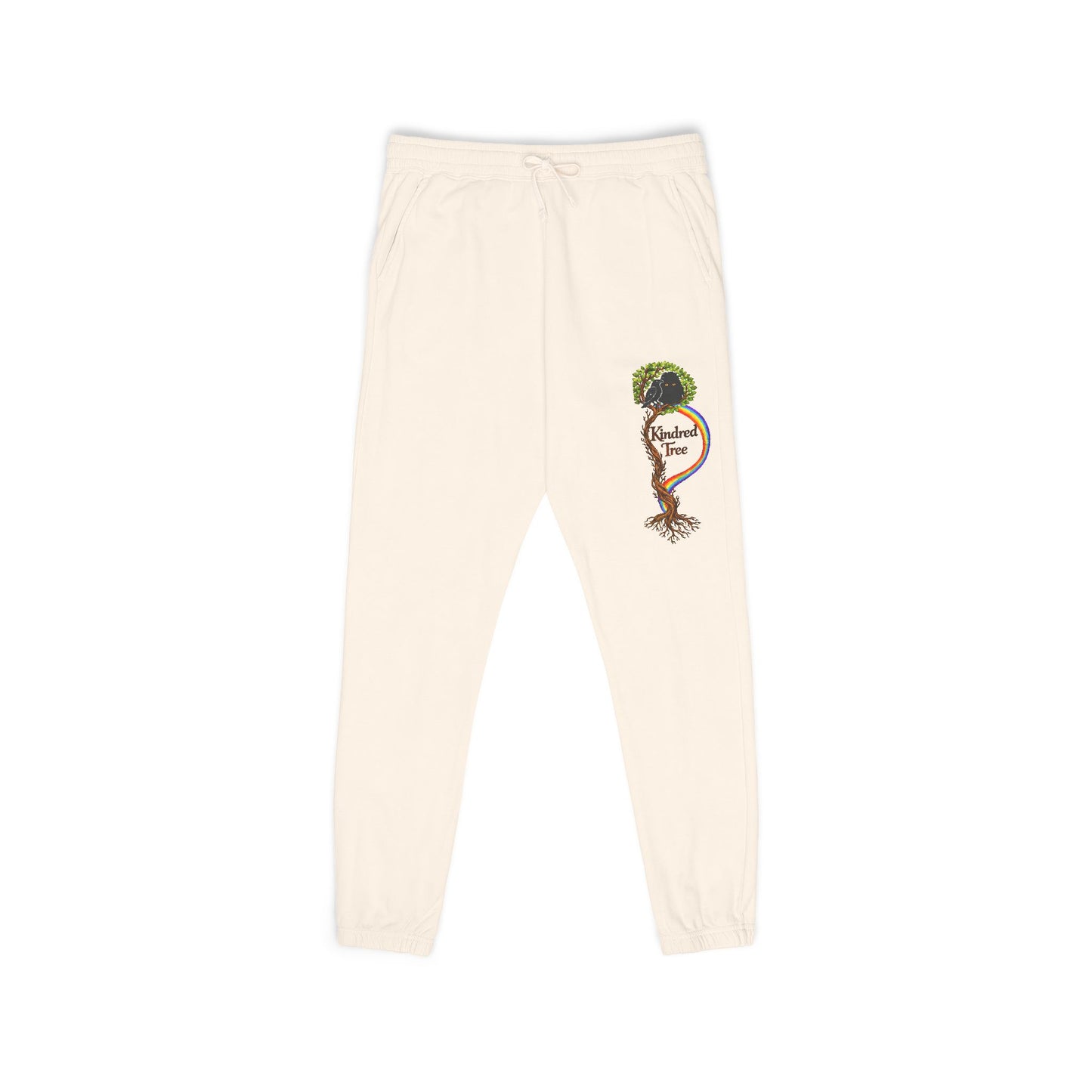 KindredTree- Guardian Roots Embroidery Joggers Fleece Sweatpants
