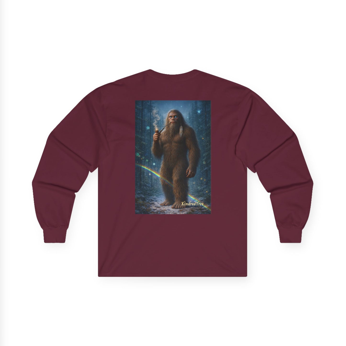 Bigfoot Forest Graphic Tee — Sasquatch Illustration Long Sleeve