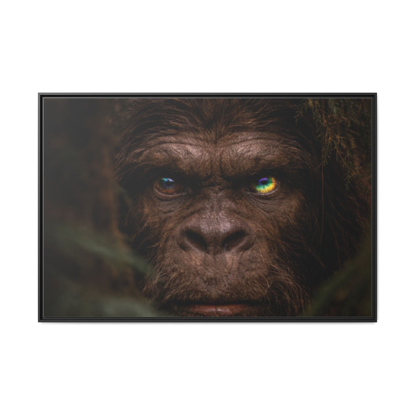 Their Eyes of the Living Rainbow- The Sasquatch People  Portrait Wall Art