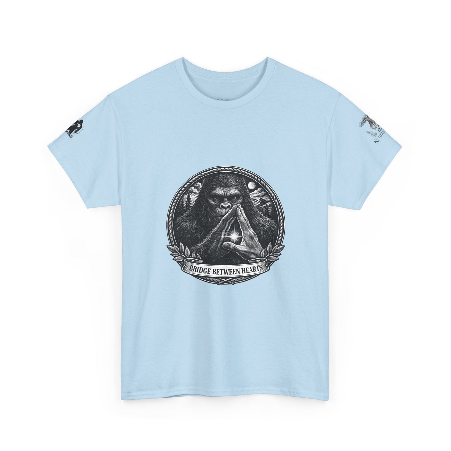 Sacred Bond with Forest Elders Guardians Sasquatch and Human Alliance  Tee — "Balance Between Non Mythic Guardians " Graphic T‑Shirt