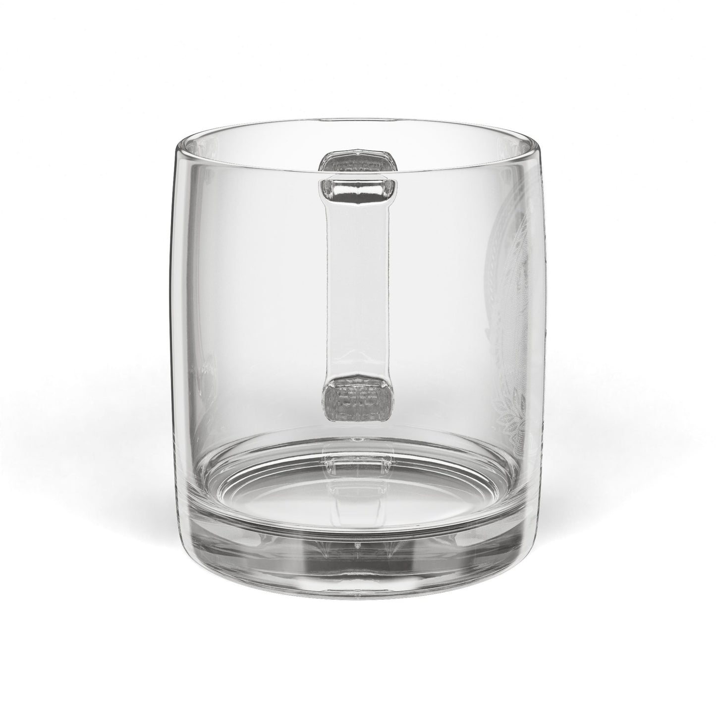 Engraved Glass Coffee Mug — 12.25oz Clear Personalized Cup